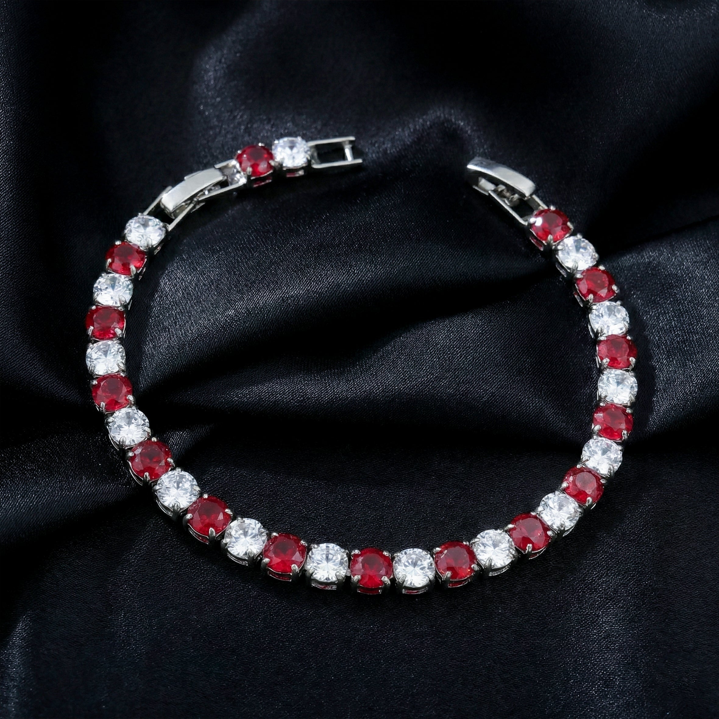 Crimson Royale Tennis Bracelet