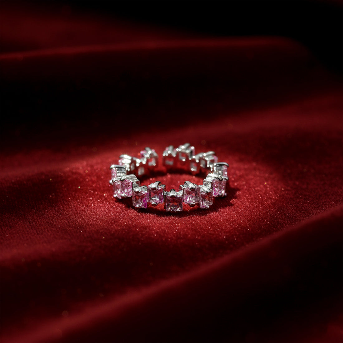 Aurora Pink Diamond Circle Ring
