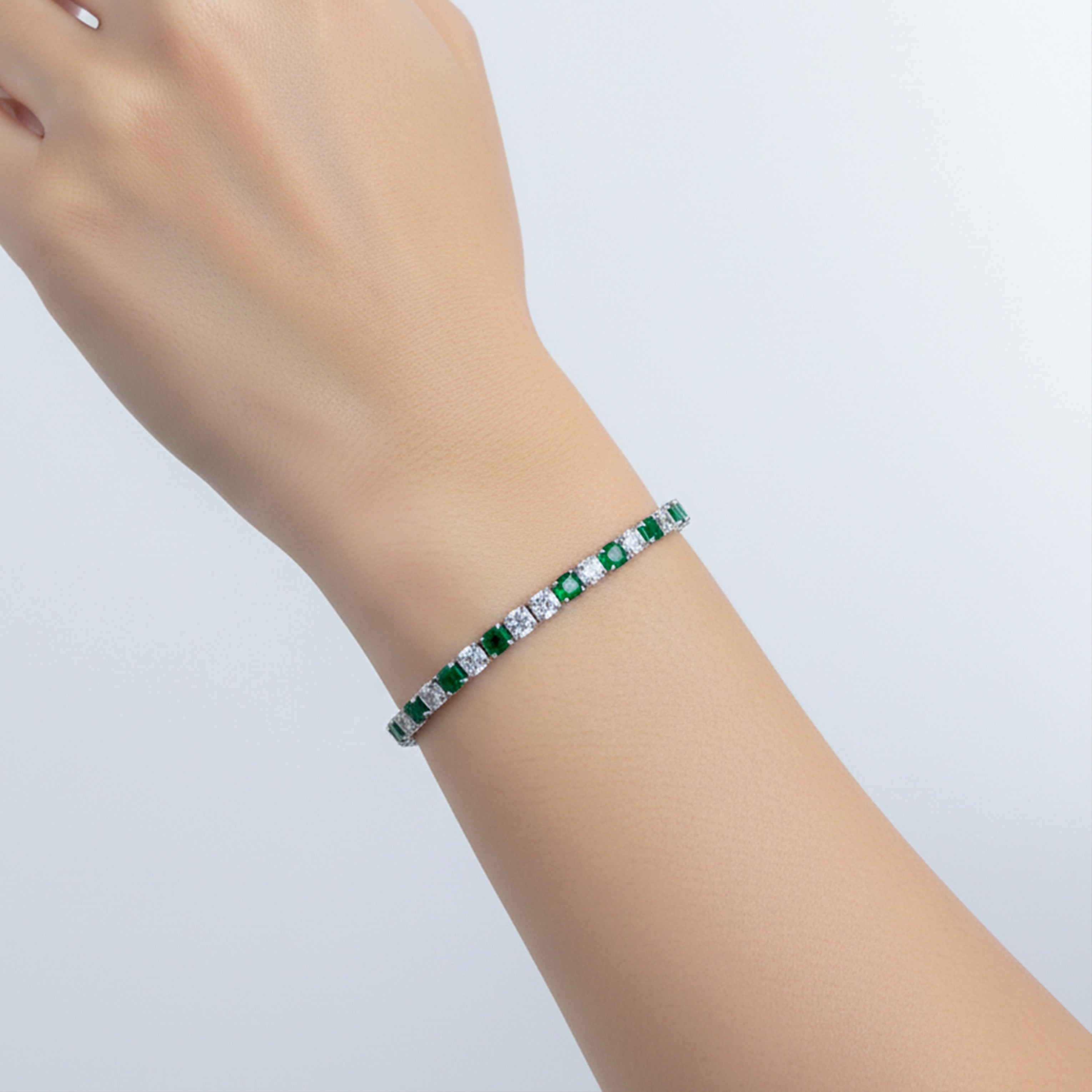 Imperial Emerald Diamond Glow Bracelet