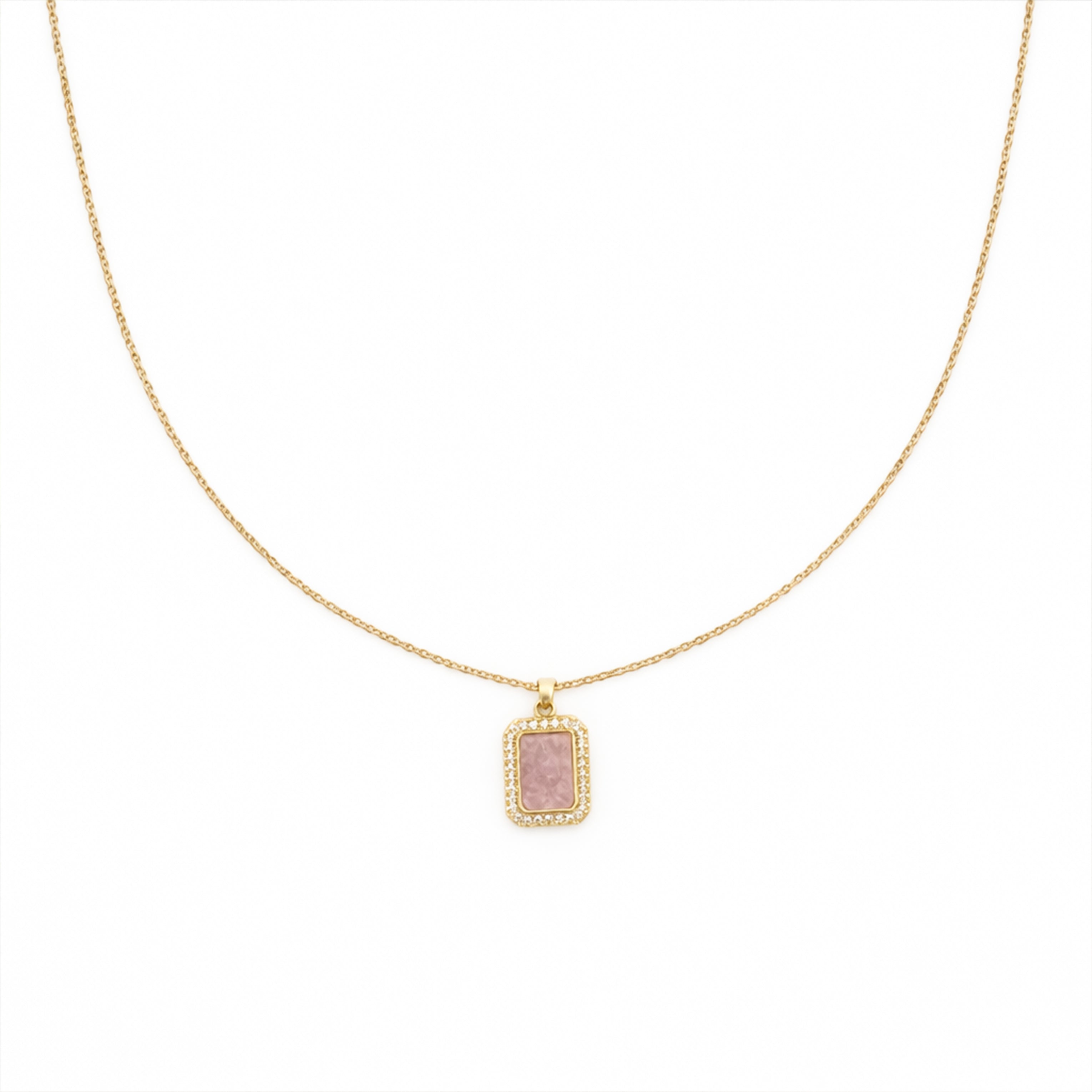 Blush Radiance Pendant Necklace