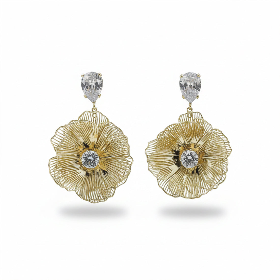 Zeenat Shahi Flower Drop Earrings