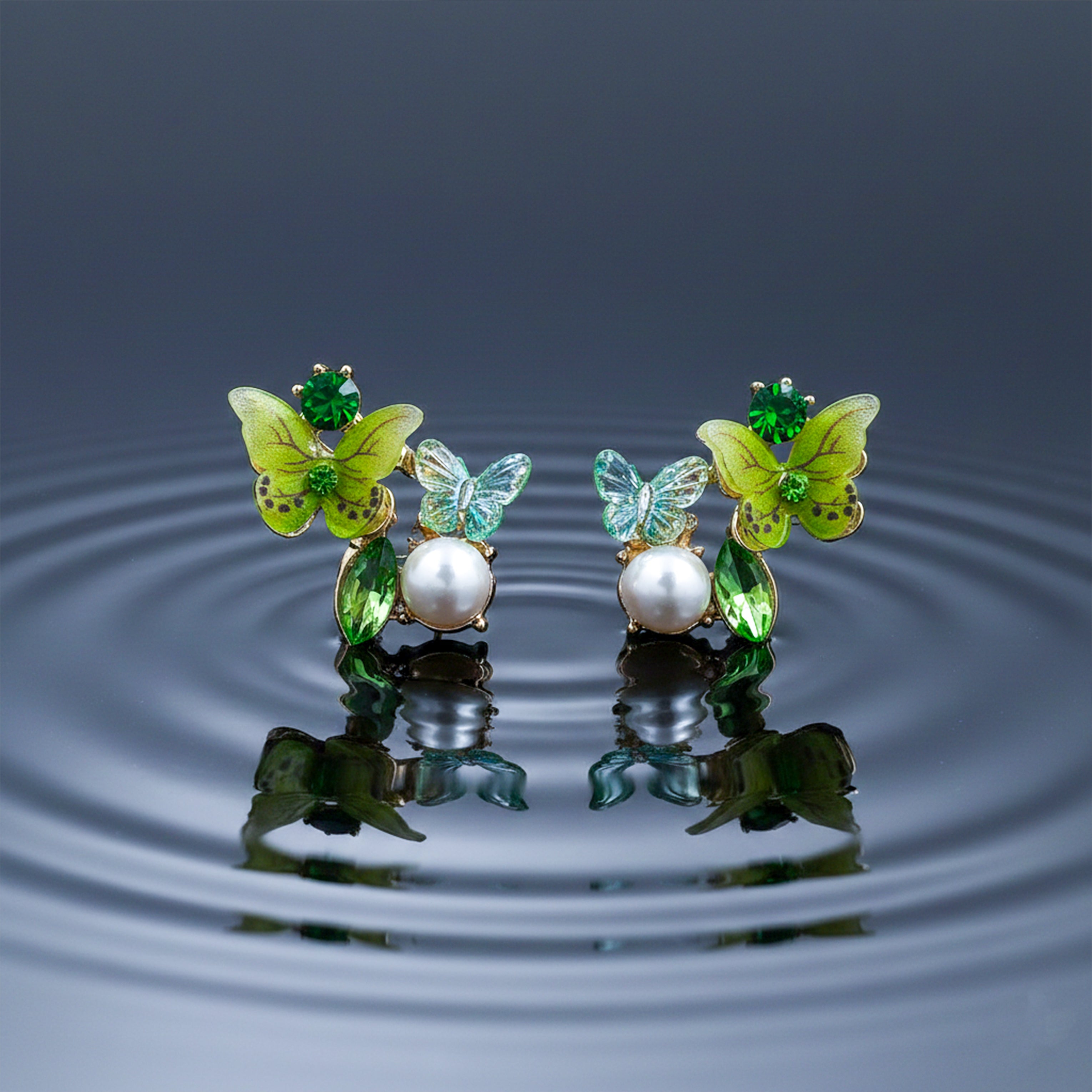 Butterfly Pearl Elegance Earrings