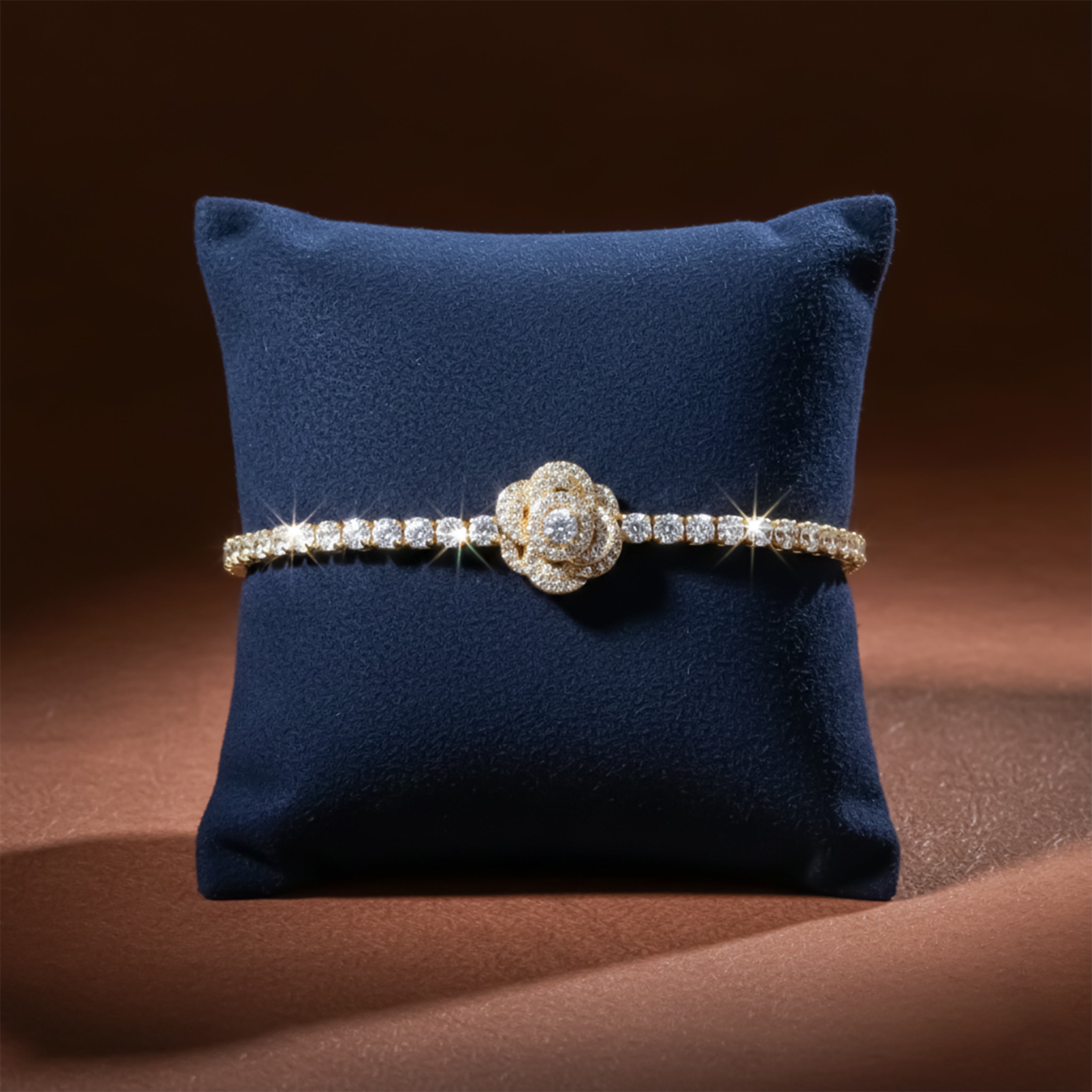 Royal Halo Diamond Tennis Bracelet