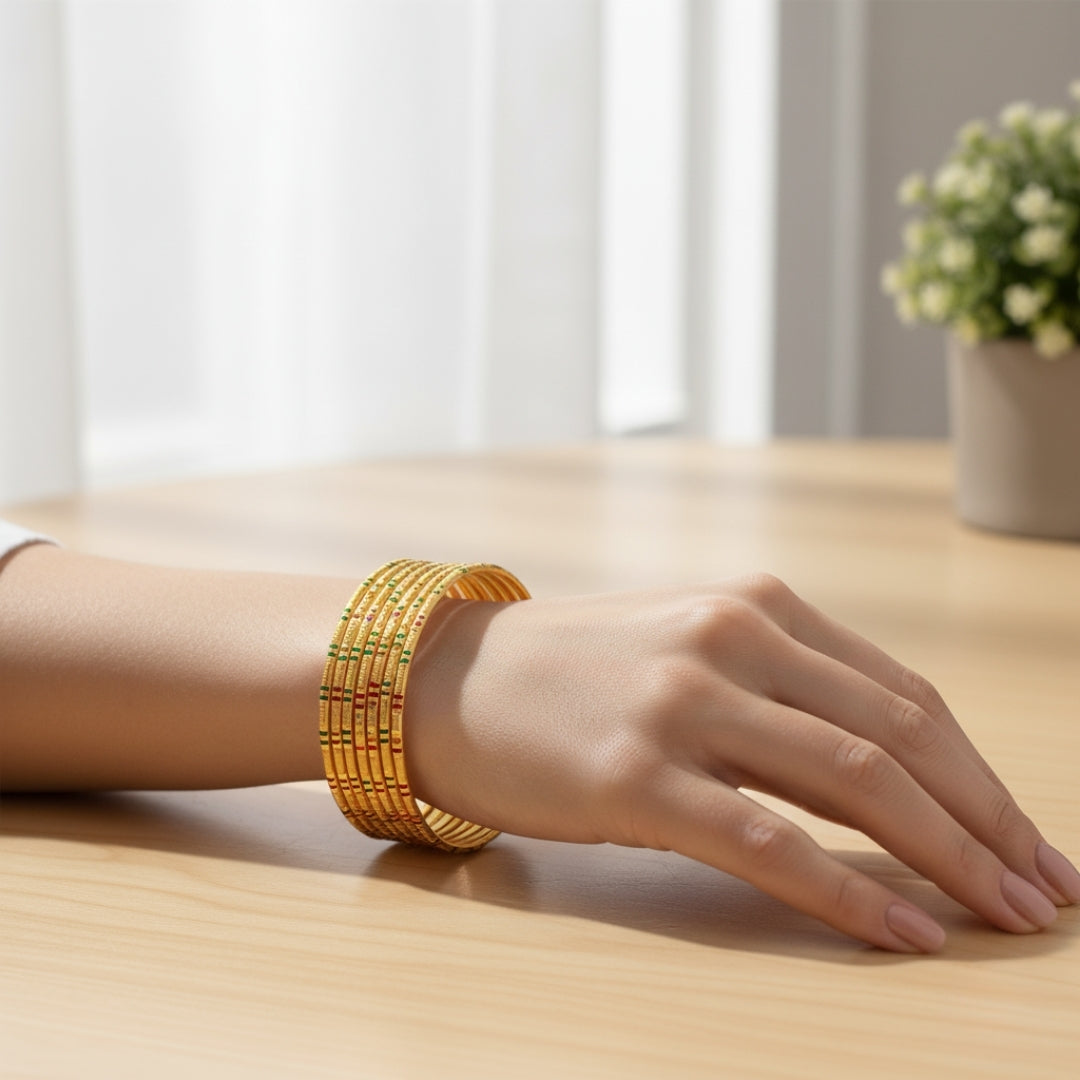 Jiswika Traditional Gold Bangles
