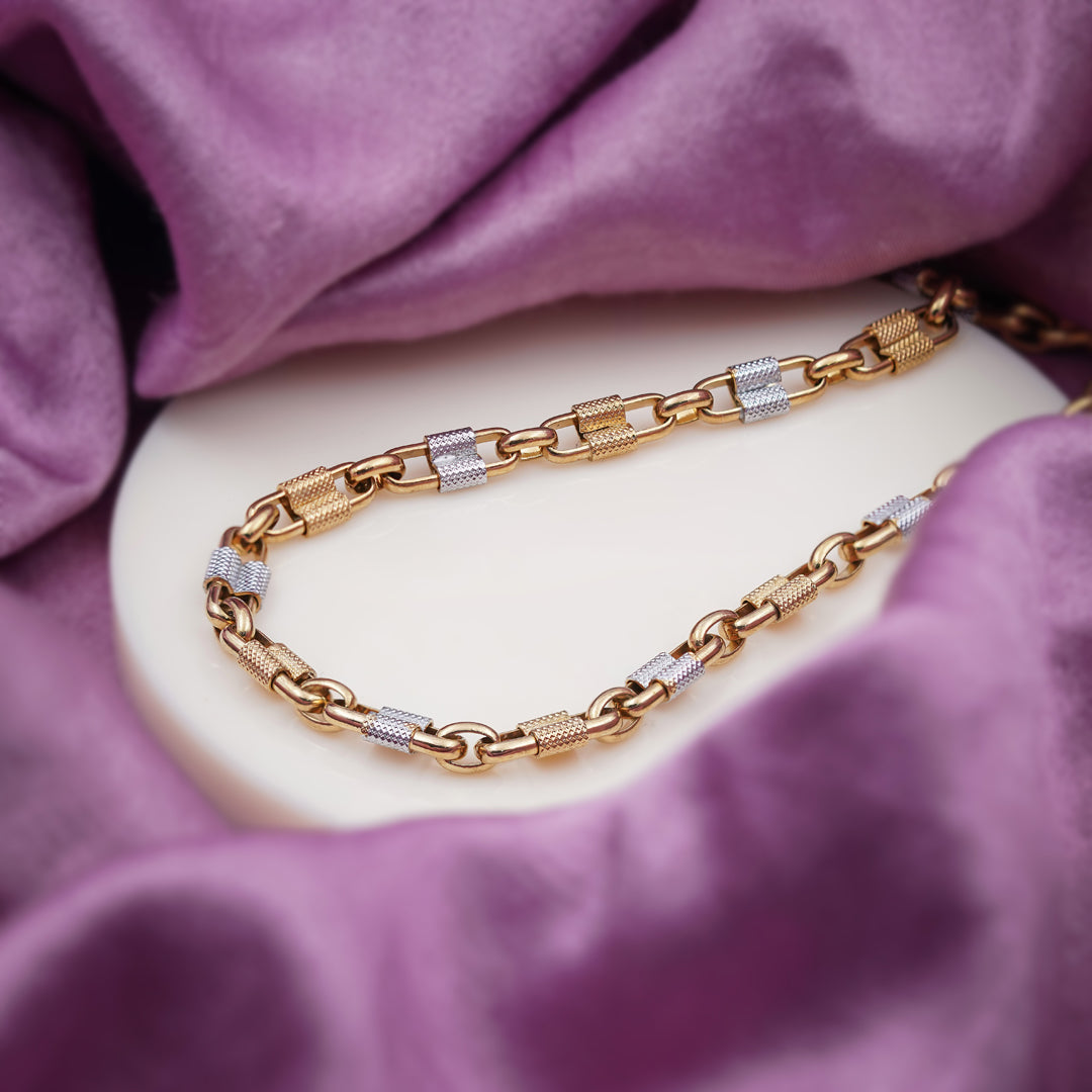 Crown Edition Gold Silver Chain