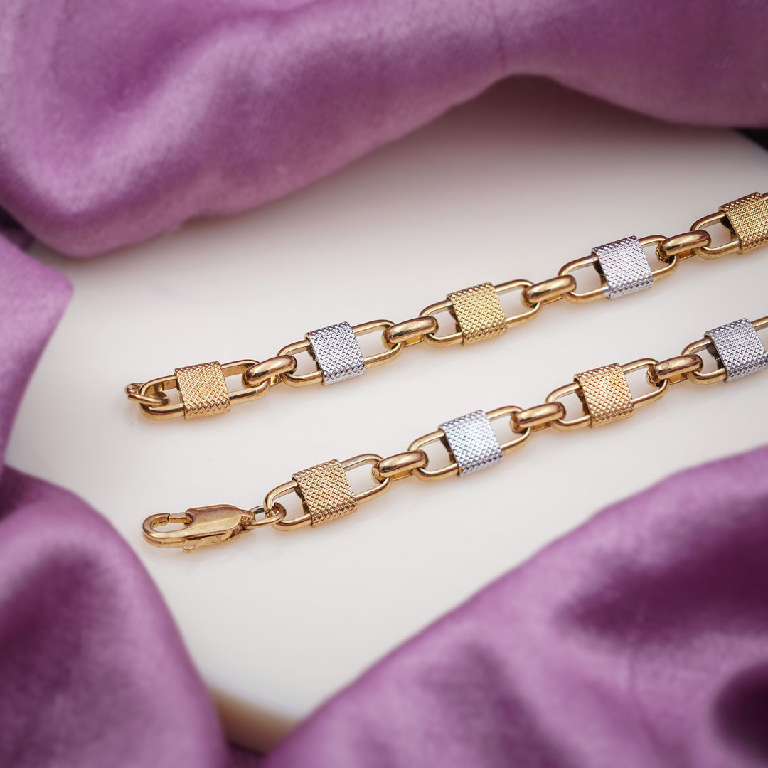 Crown Edition Gold Silver Chain