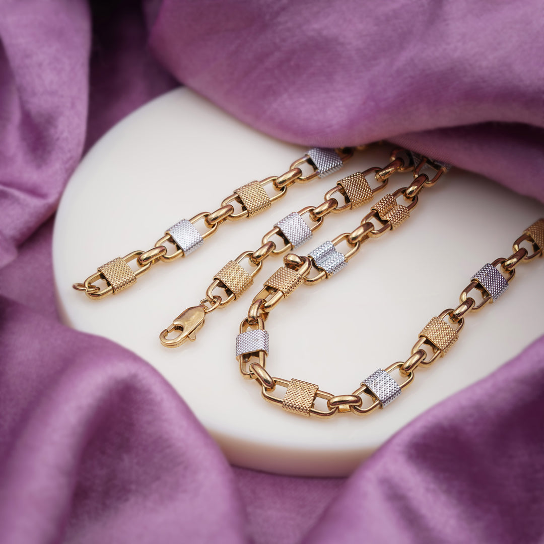Crown Edition Gold Silver Chain