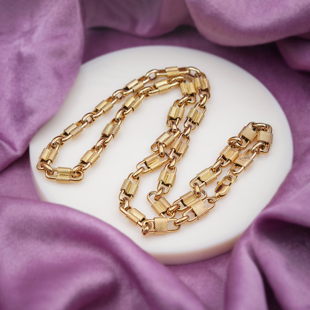 Royal Textured Link Gold Chain