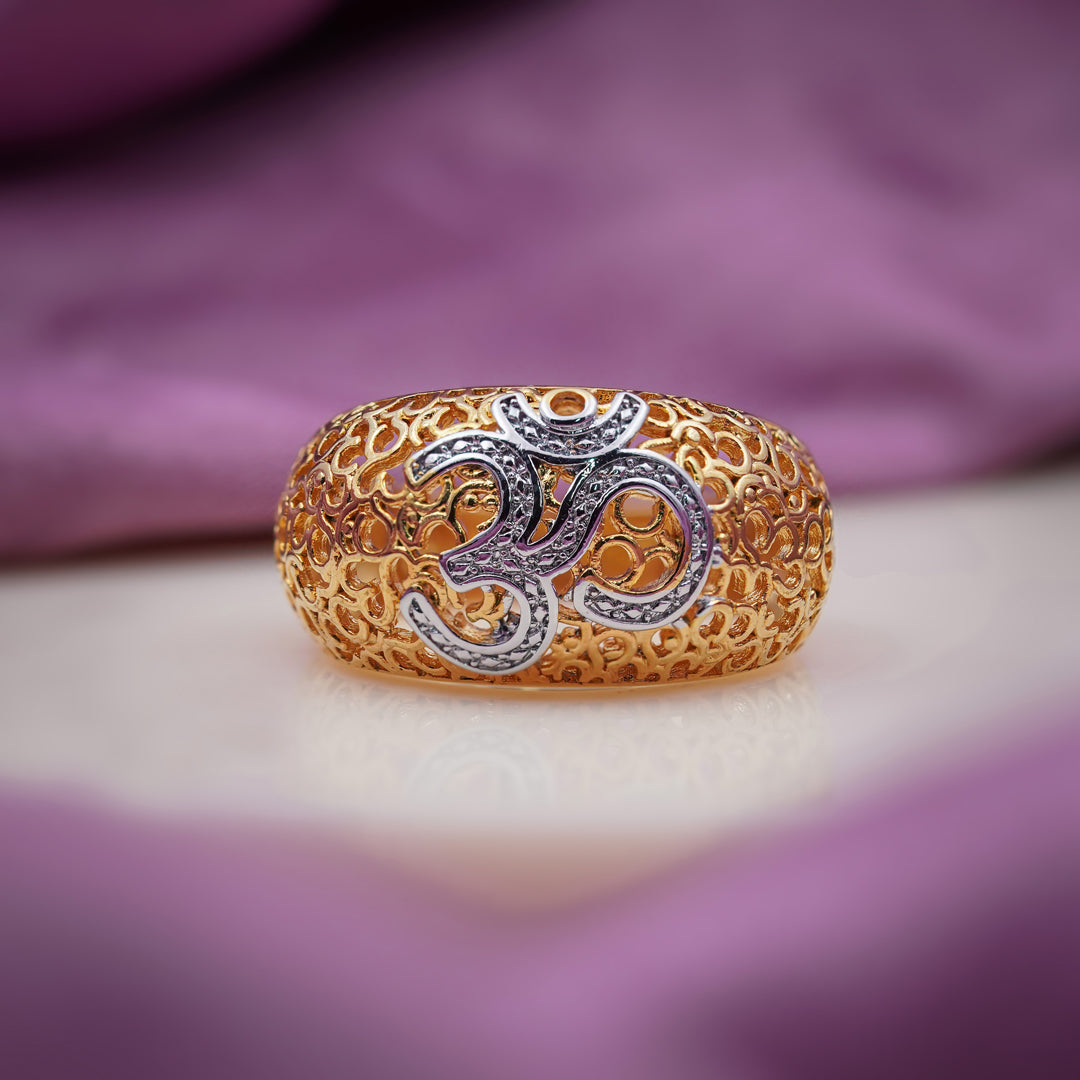 Divine Om Gold Ring