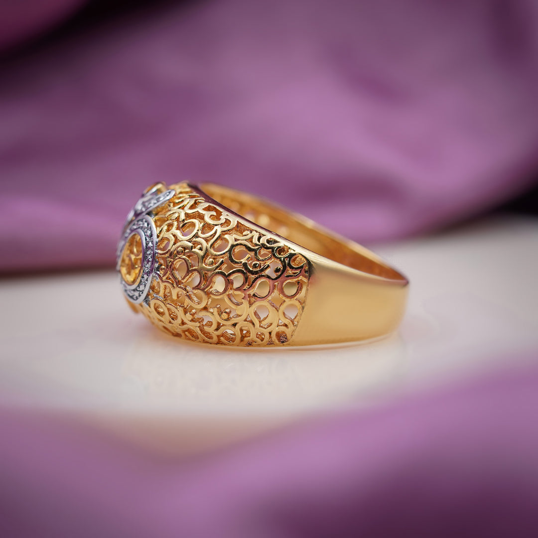 Divine Om Gold Ring