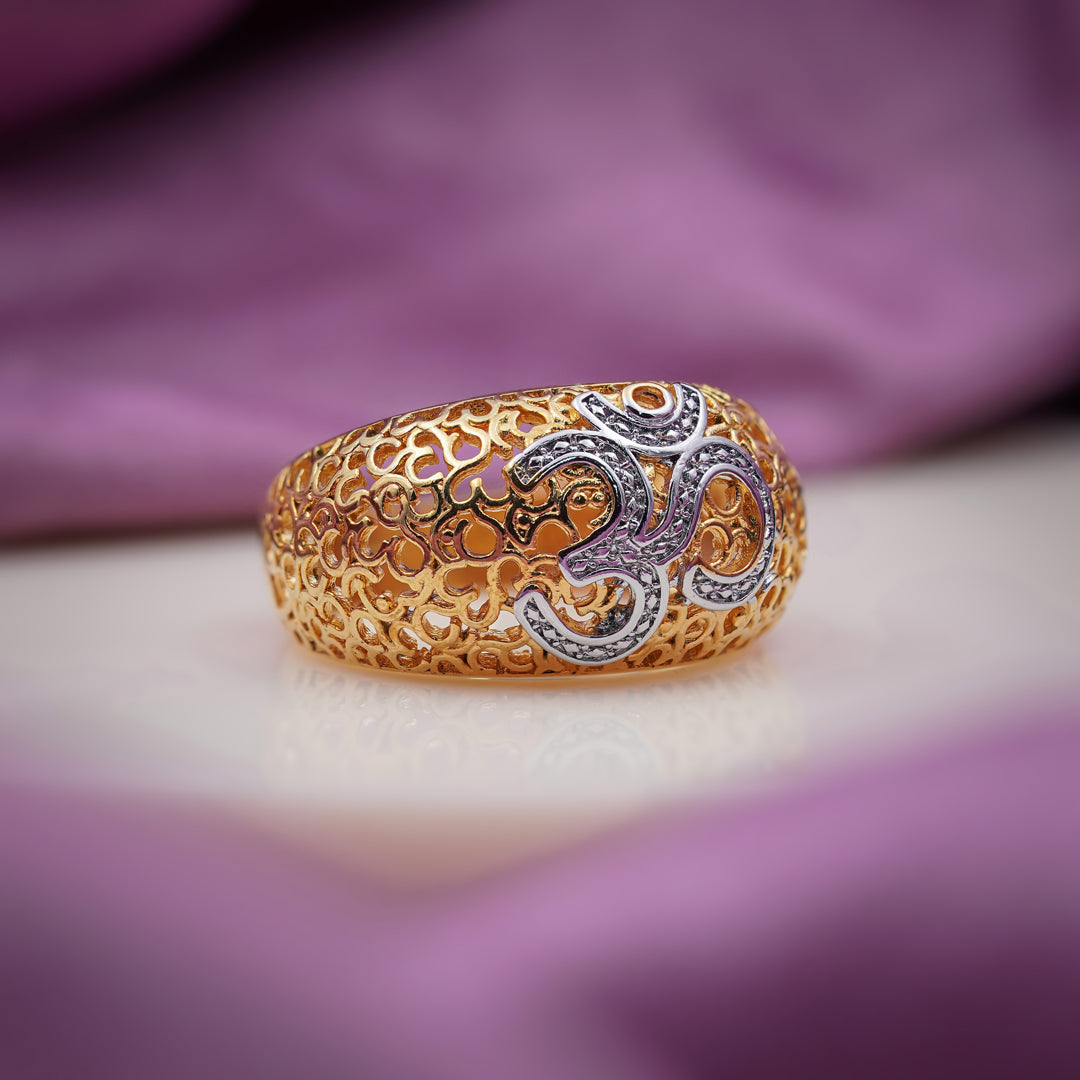 Divine Om Gold Ring