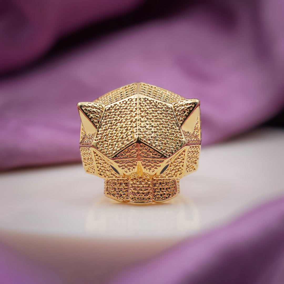 Gold Panther Stealth Band Ring