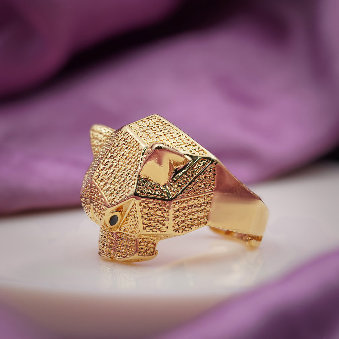 Gold Panther Stealth Band Ring