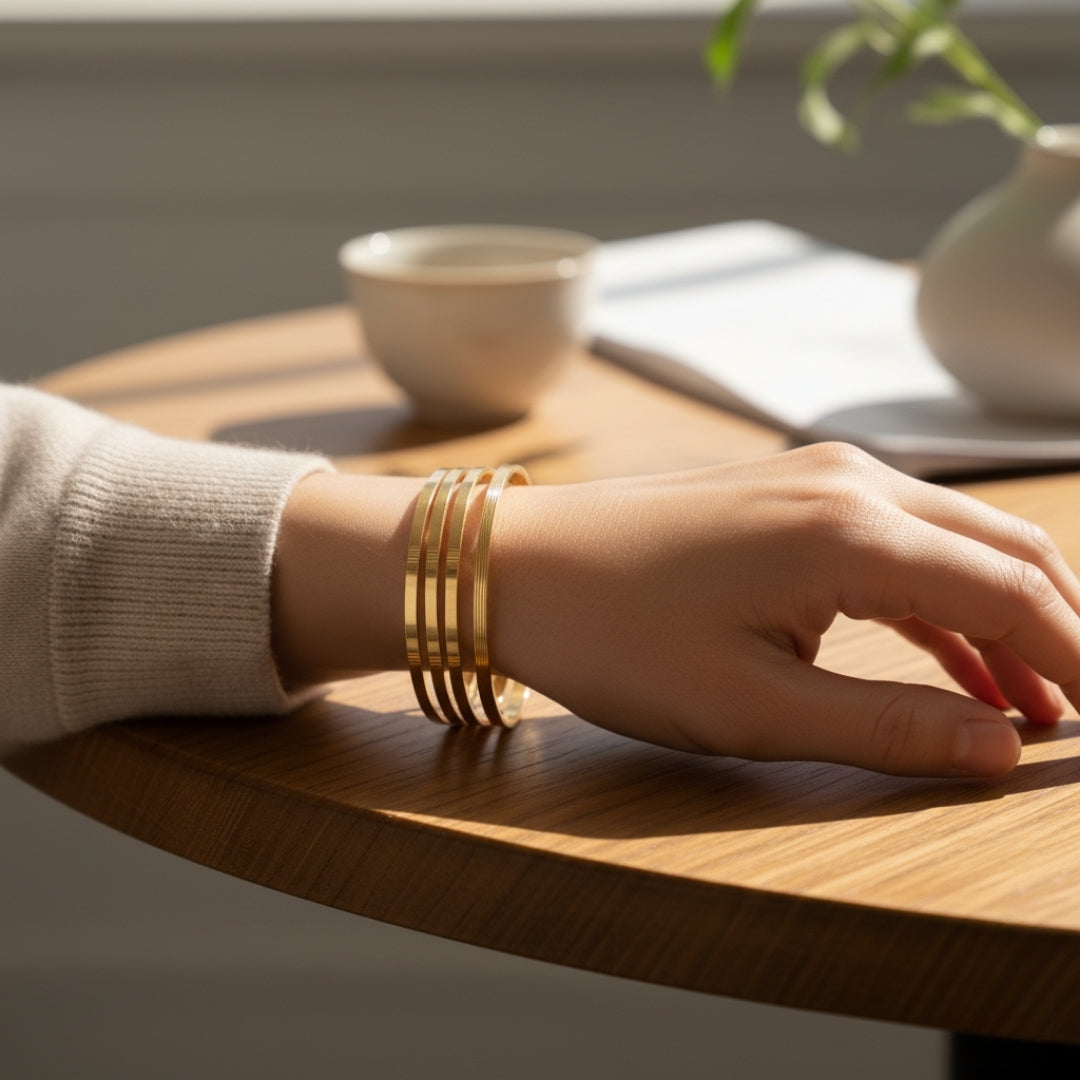Classic Slim Gold Bangles
