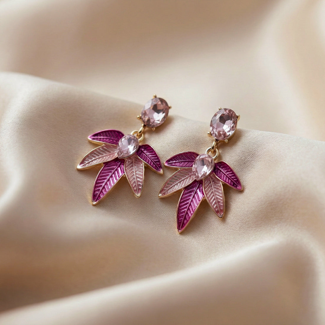Blush Leaf Luxe Earrings