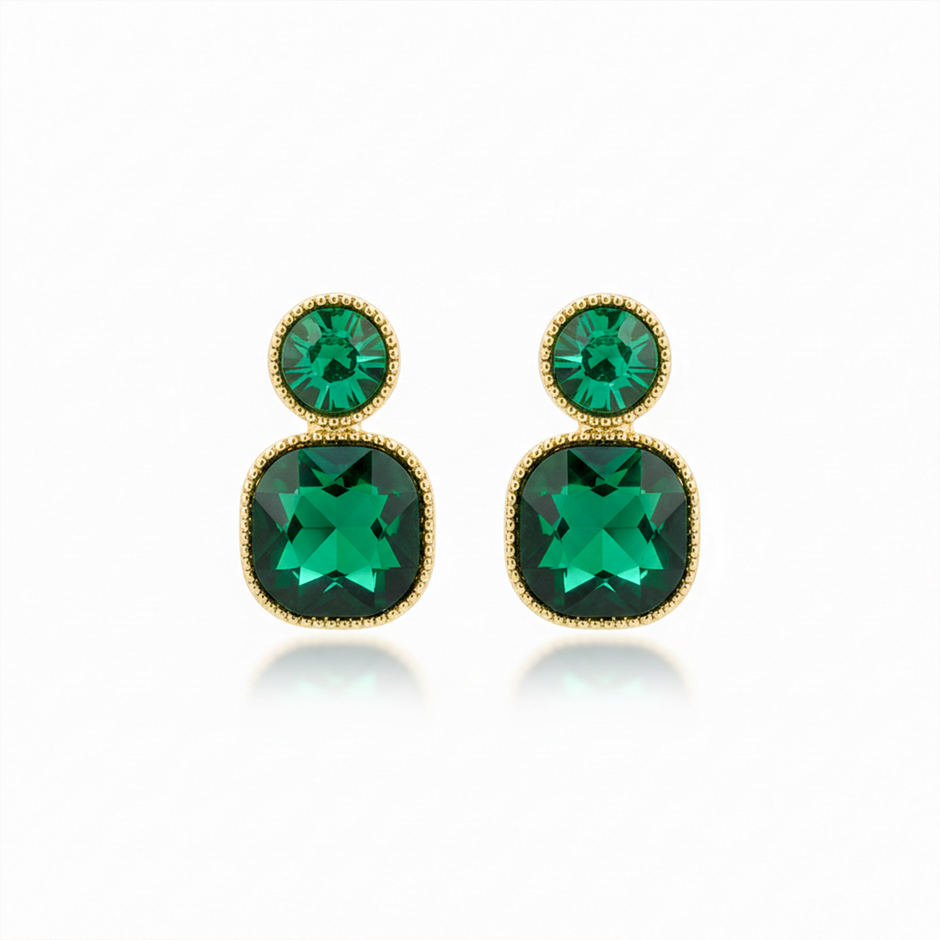 Green Gemstone Earrings