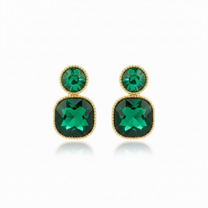 Green Gemstone Earrings