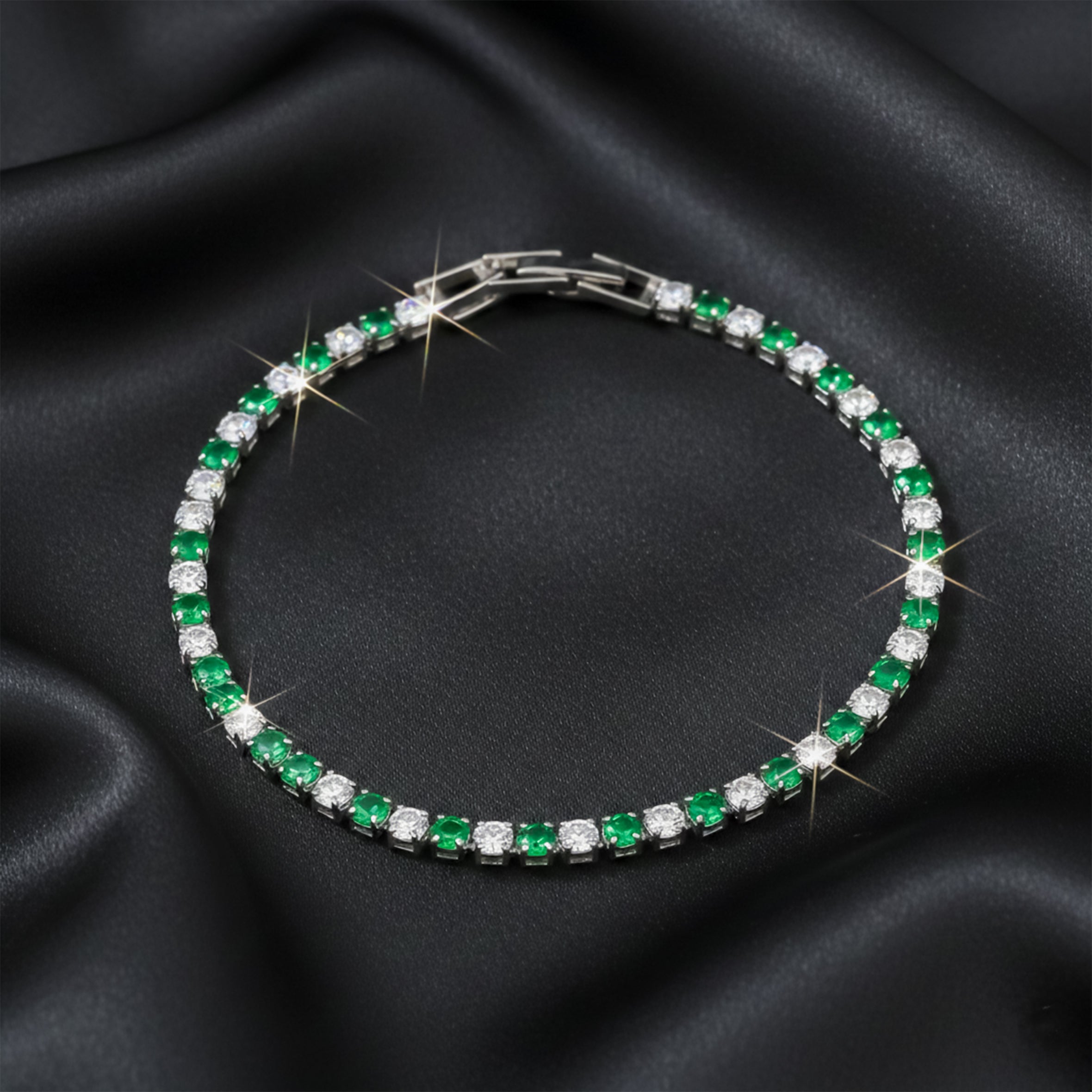 Crown Diamond Tennis Bracelet