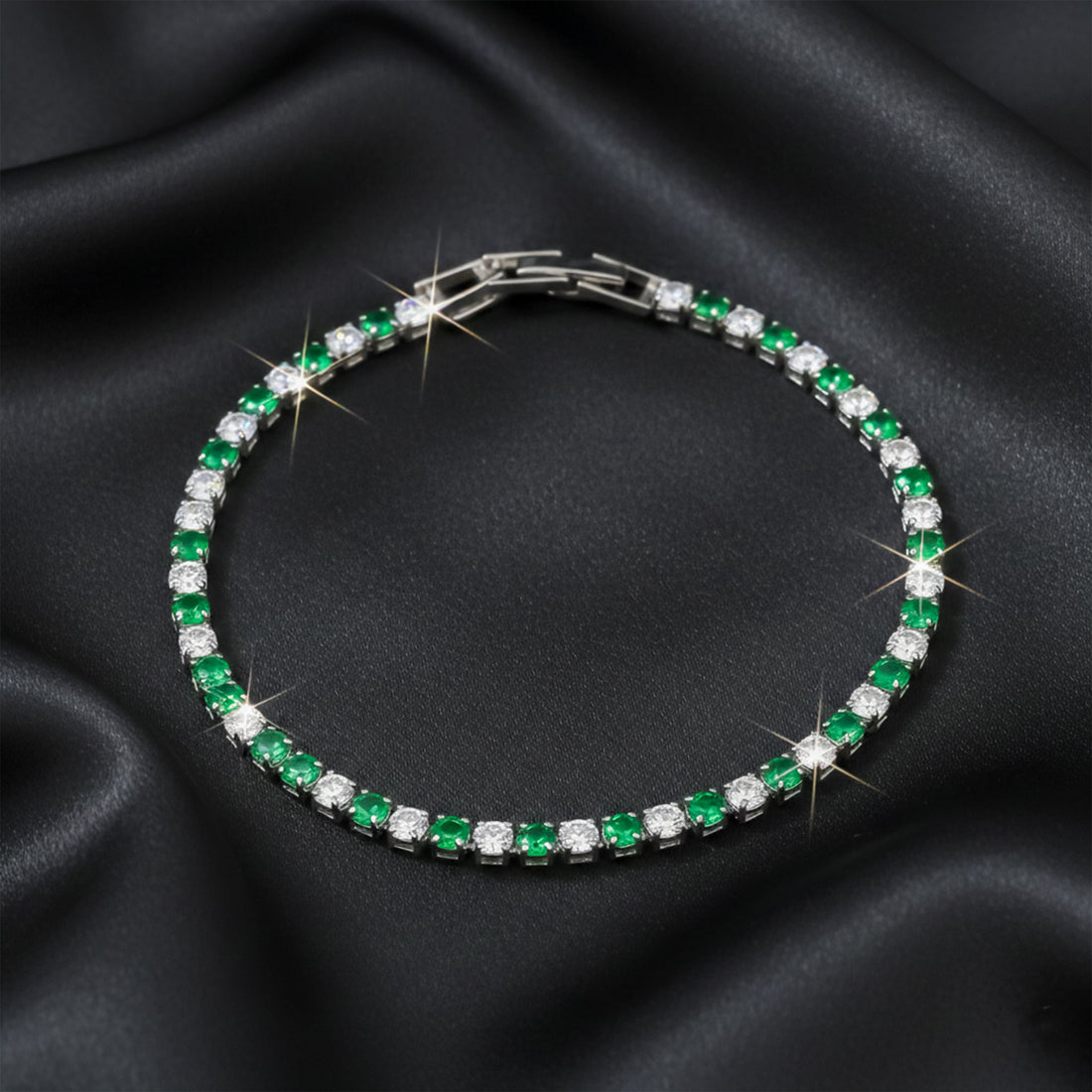 Crown Diamond Tennis Bracelet