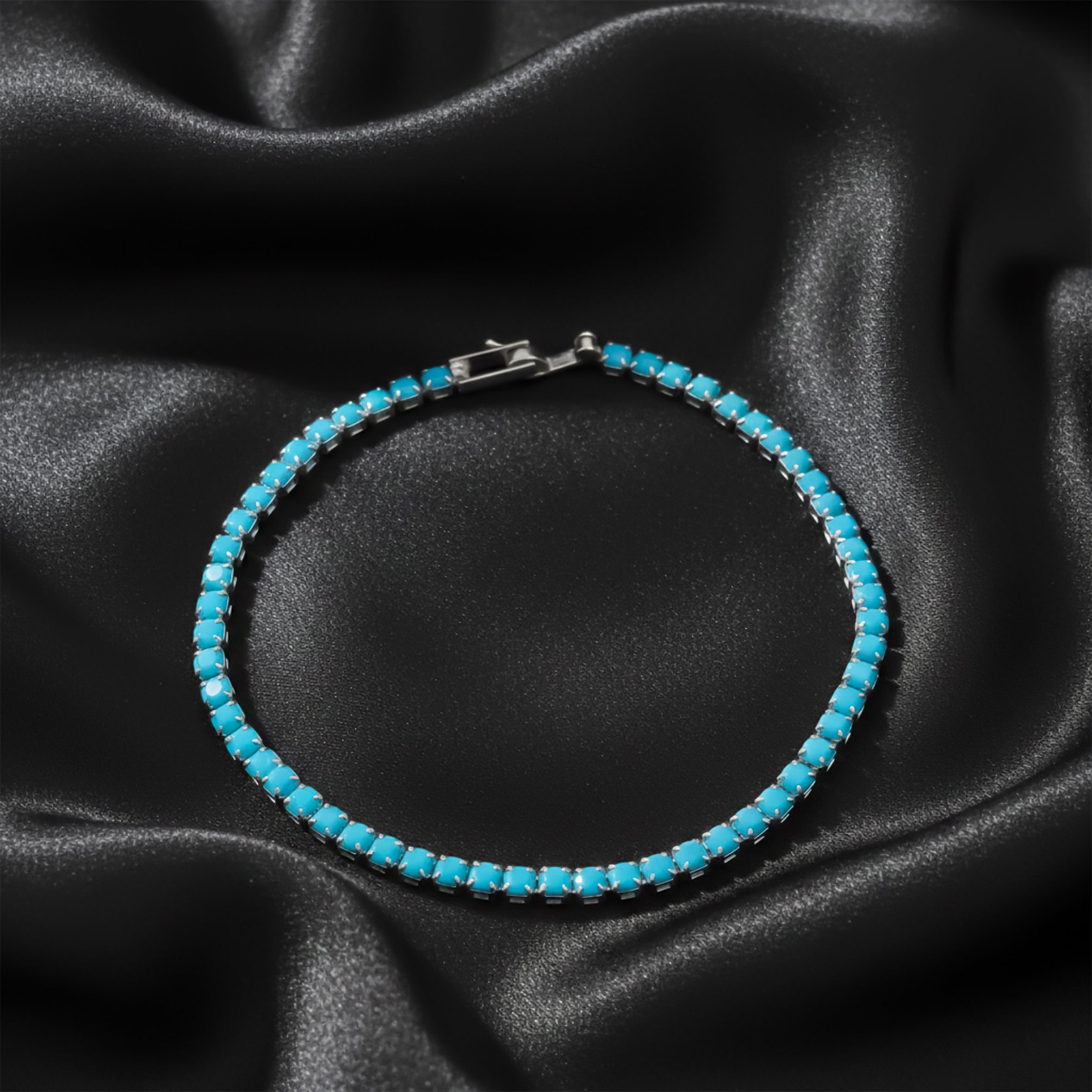 Azure Sapphire Tennis Bracelet