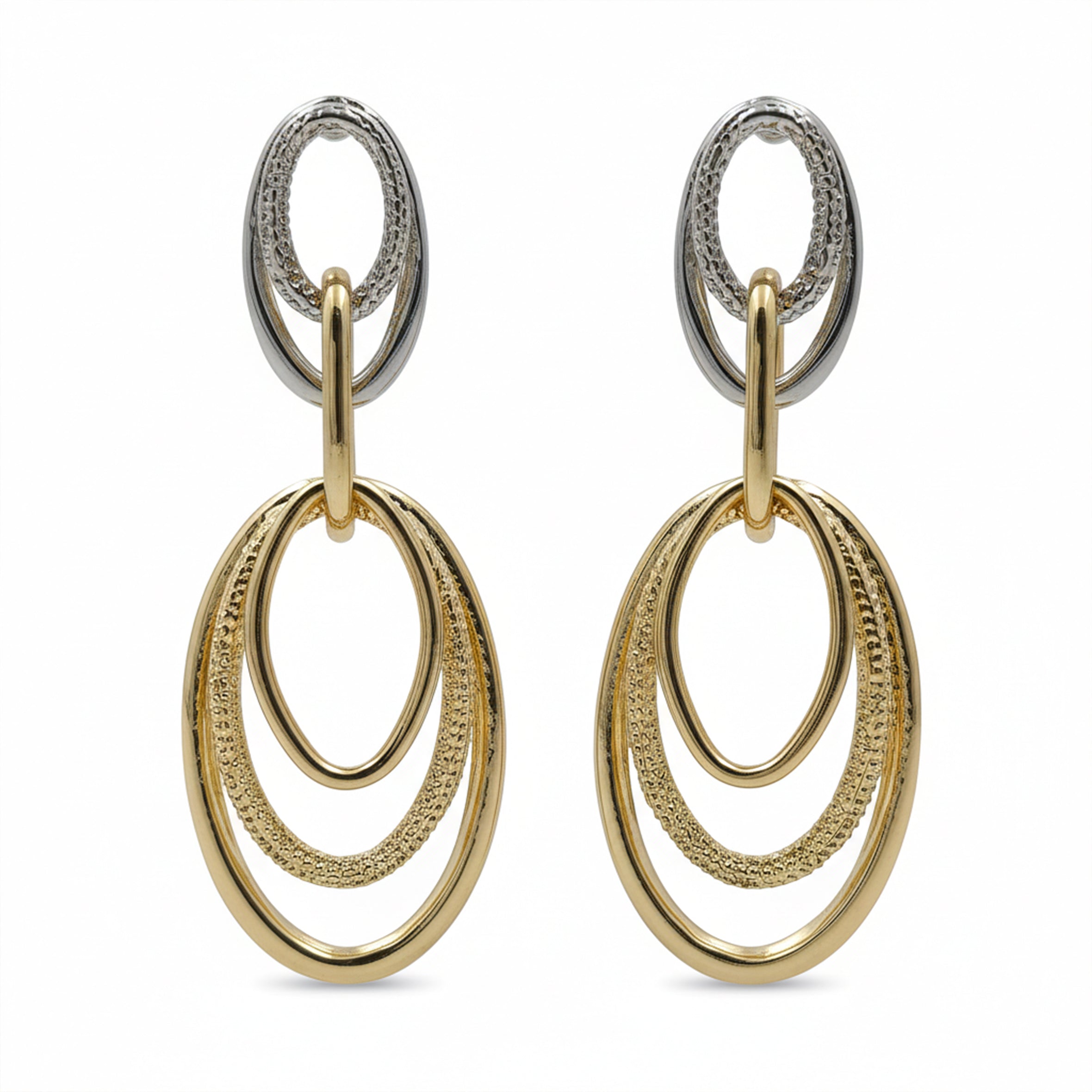 Aurora Luxe Double Oval Drop Earrings