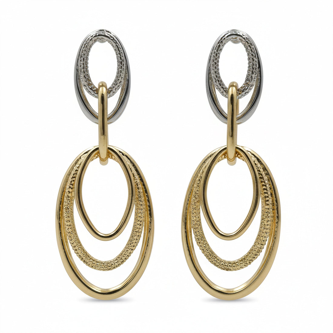 Aurora Luxe Double Oval Drop Earrings