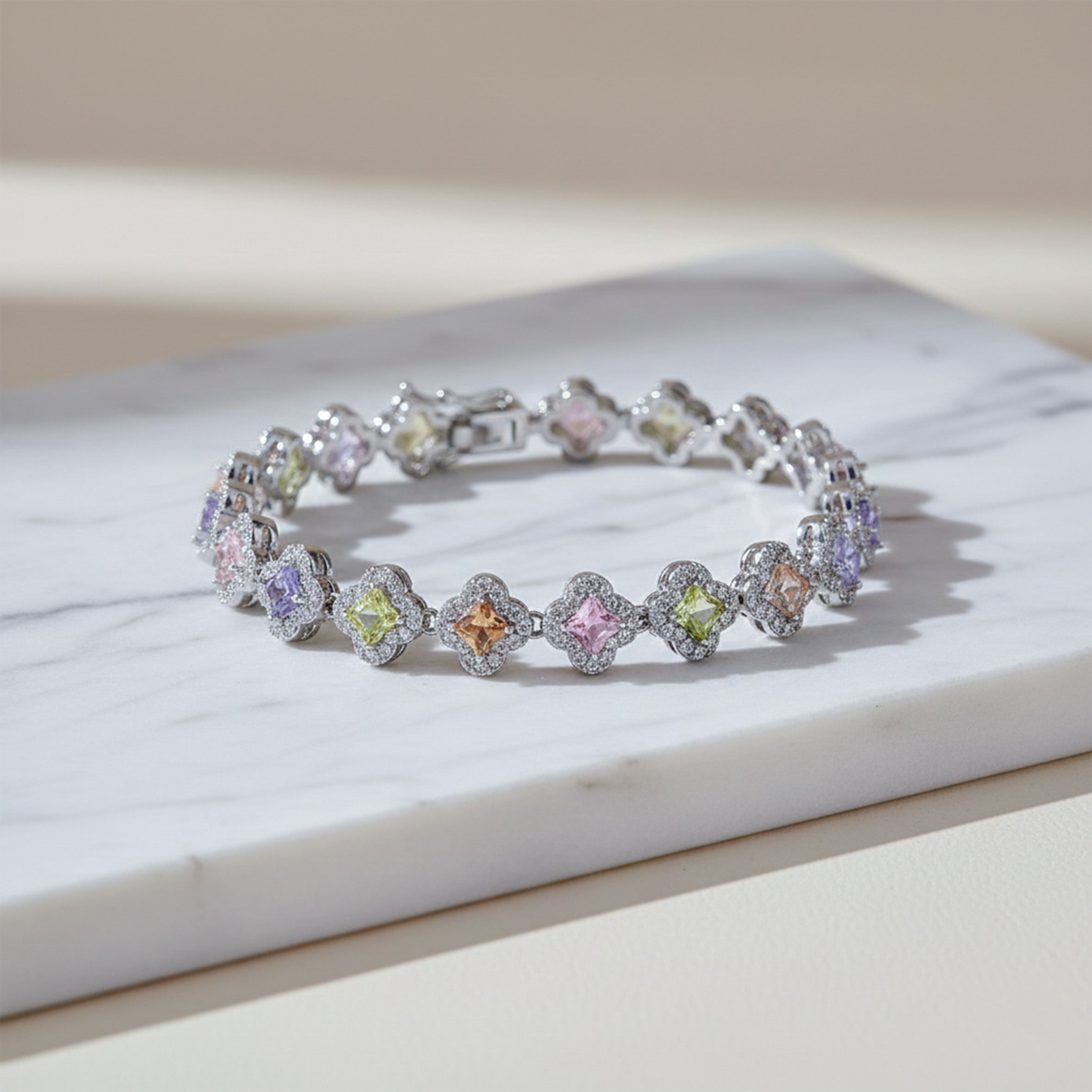 Luxe Petal Diamond Bracelet