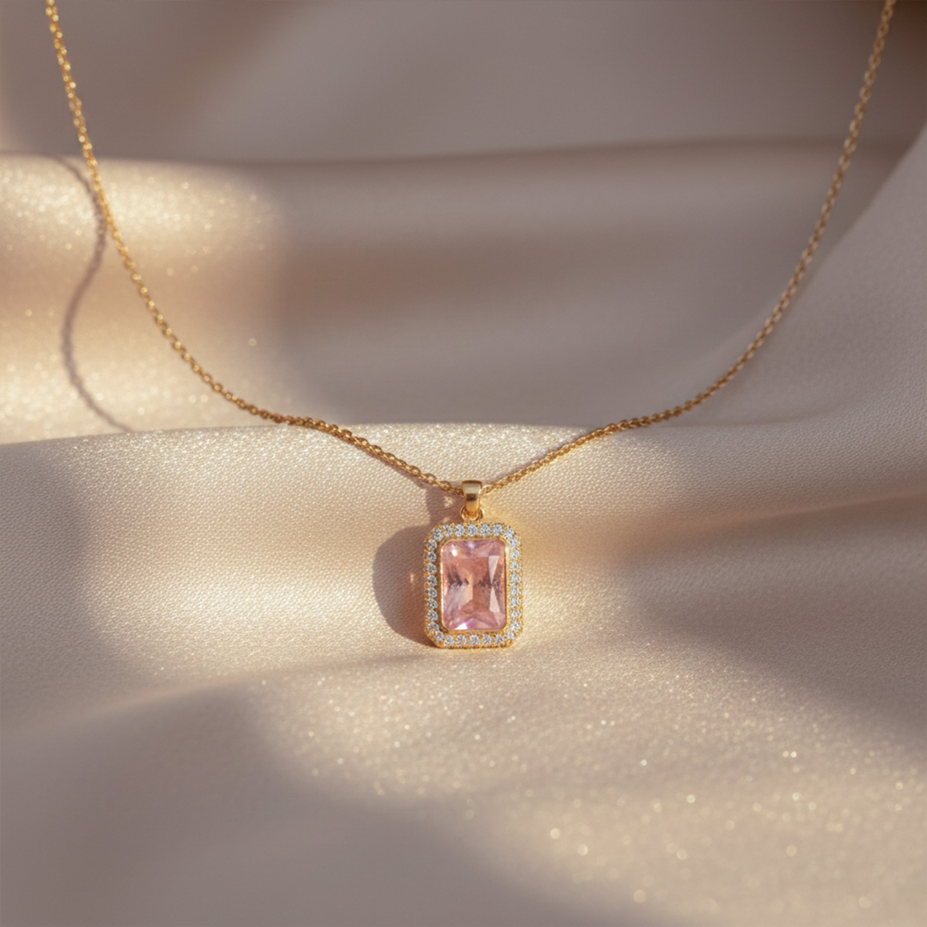 Blush Radiance Pendant Necklace