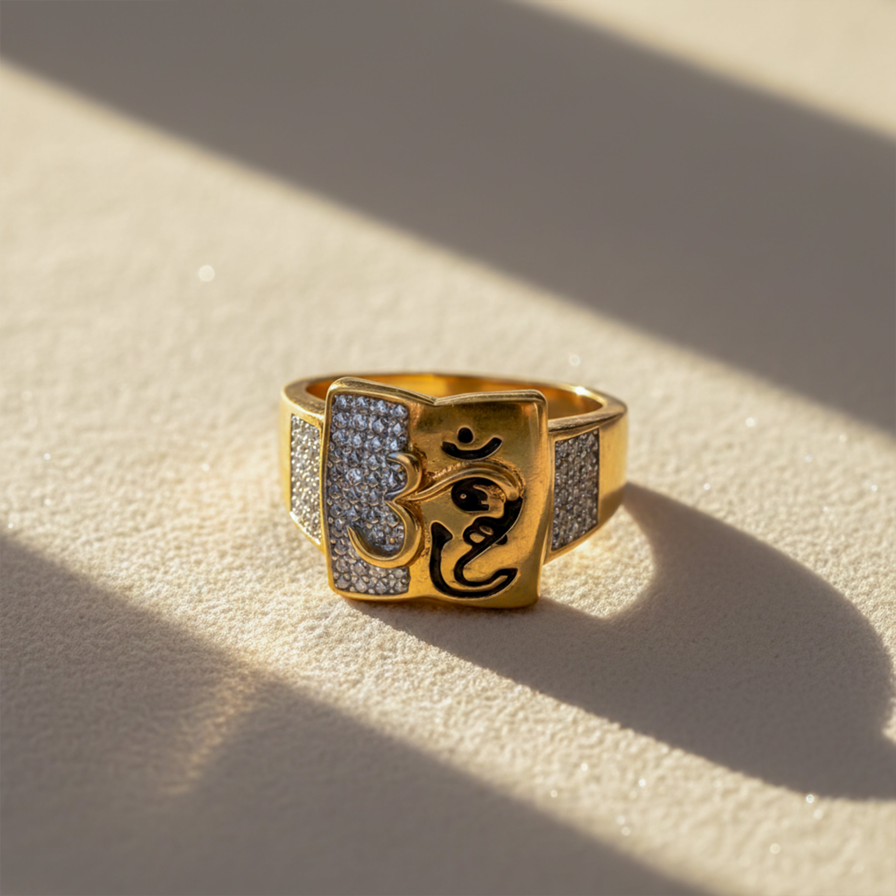 Om Power Gold Ring