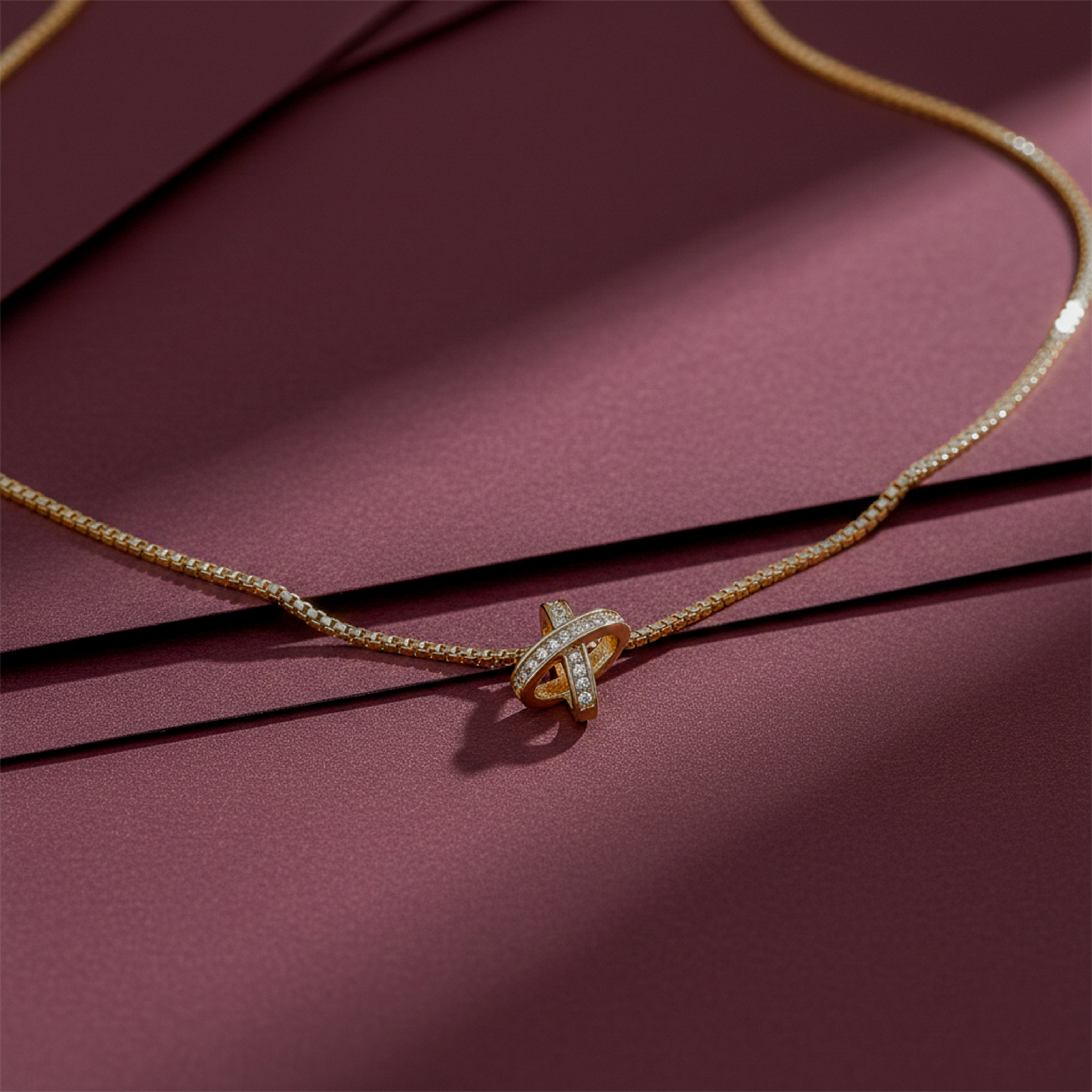 Infinity Cross Diamond Necklace