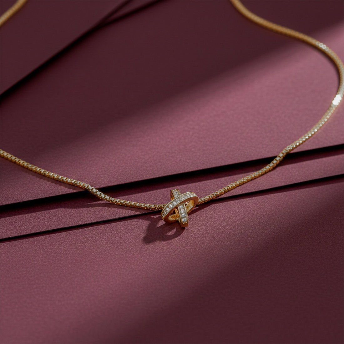 Infinity Cross Diamond Necklace