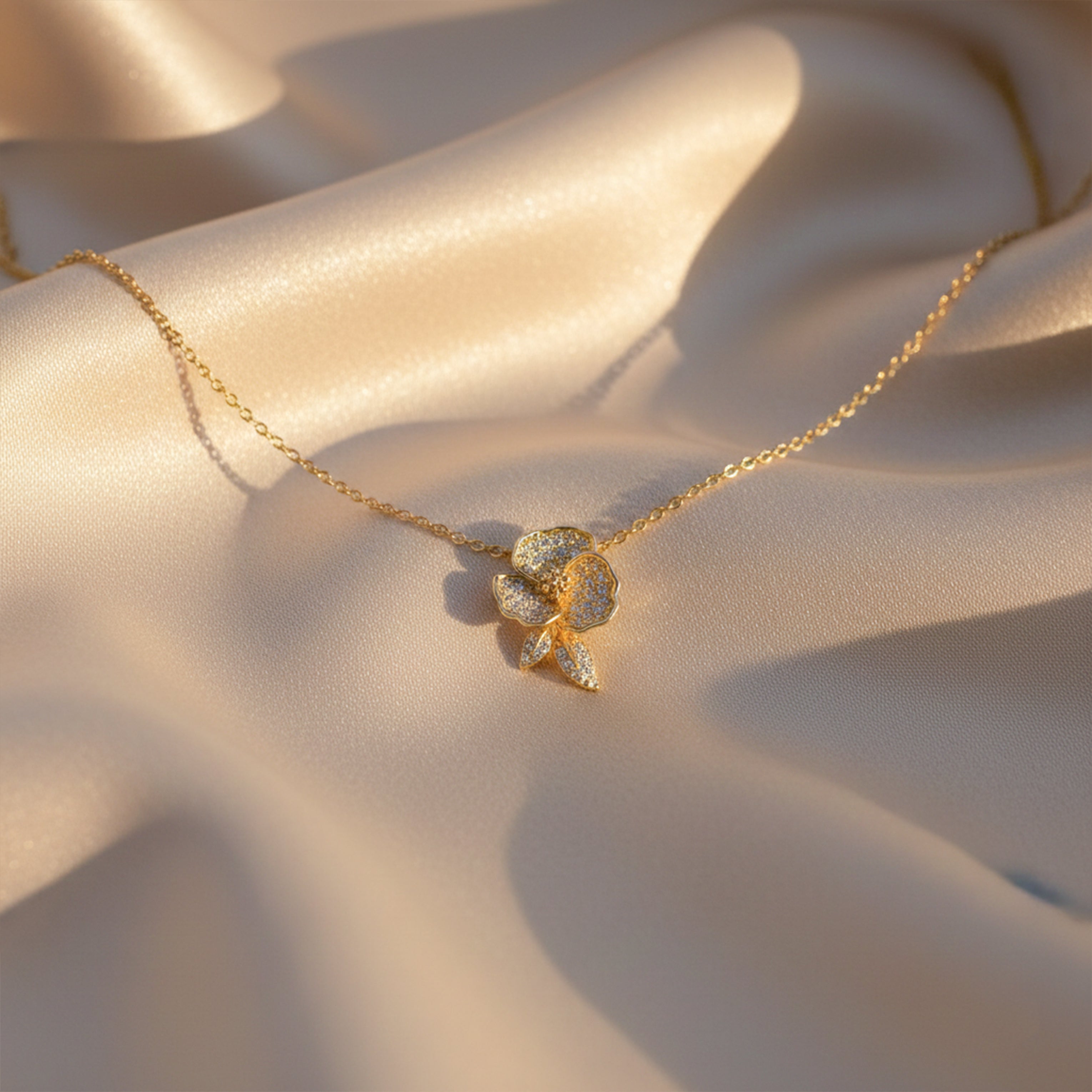 Celeste Bloom Diamond Pendant Necklace