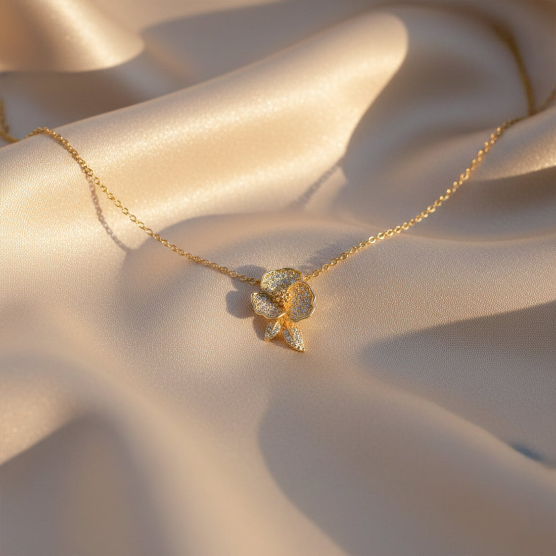Celeste Bloom Diamond Pendant Necklace