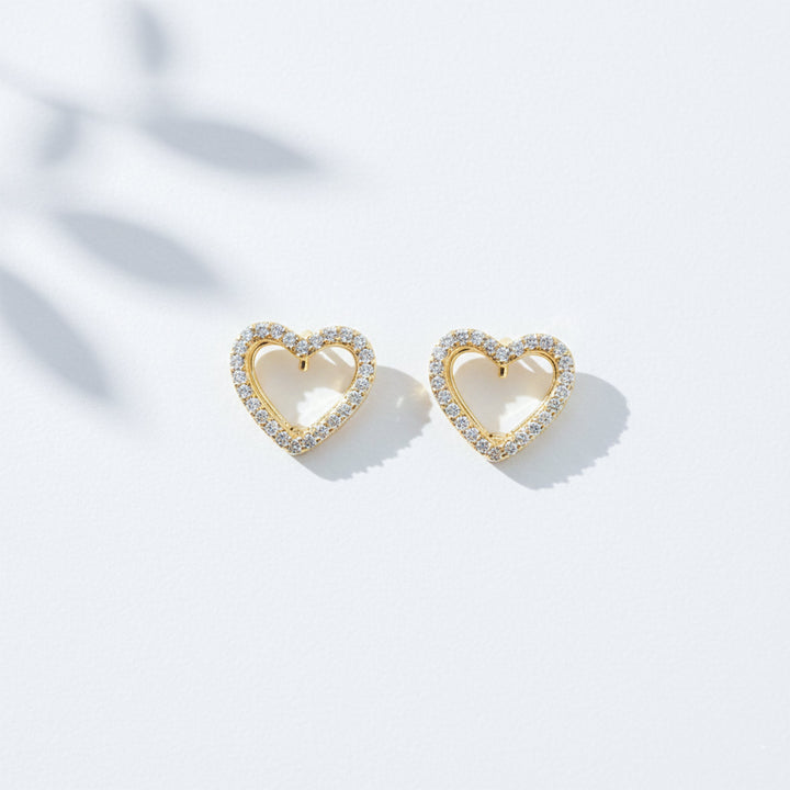 Celestia Love Crystal Heart Earrings