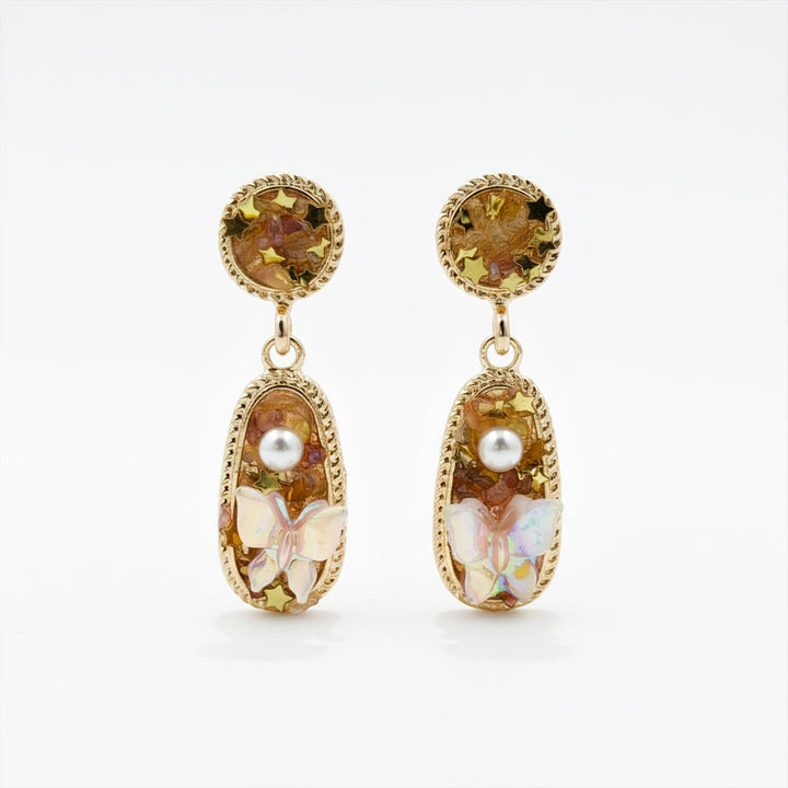 Aurora Butterfly Pearl Earrings