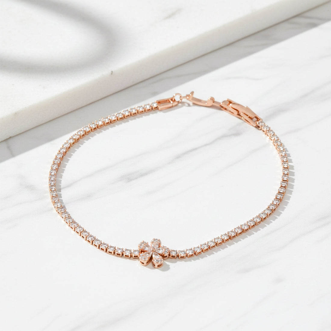 AuraBloom Diamond Chain Bracelet