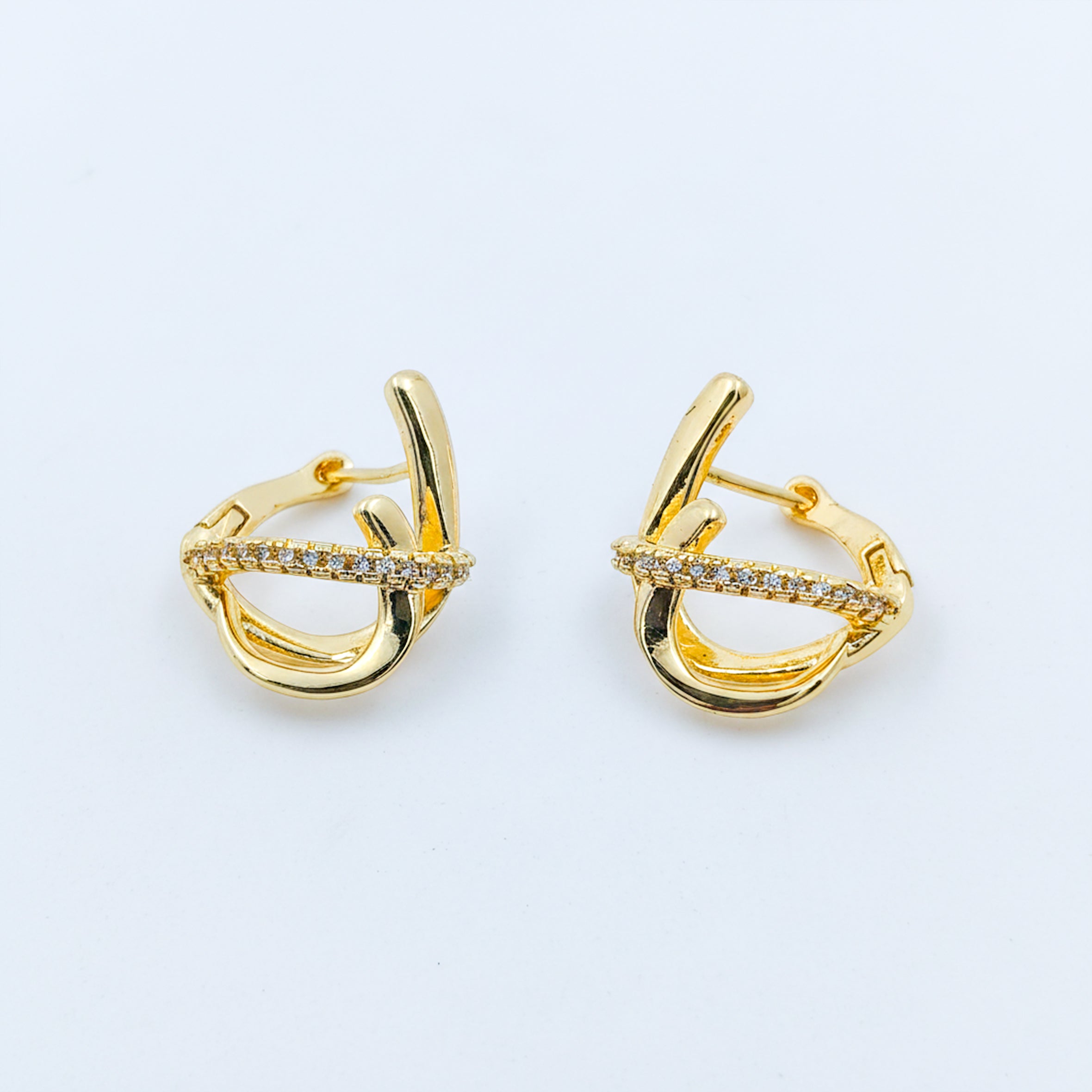 Royal Infinity Twist Gold Earrings