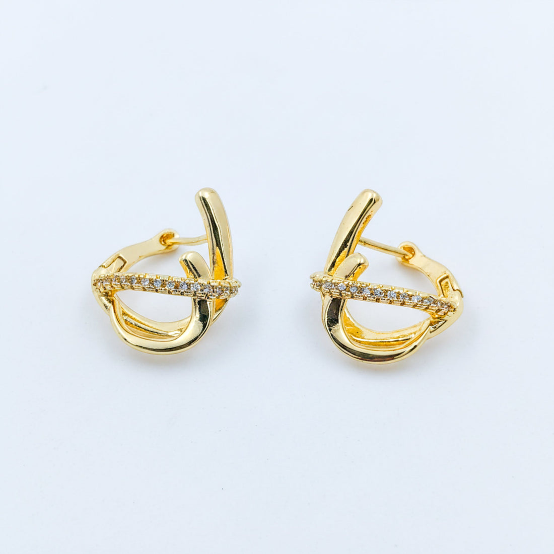 Royal Infinity Twist Gold Earrings