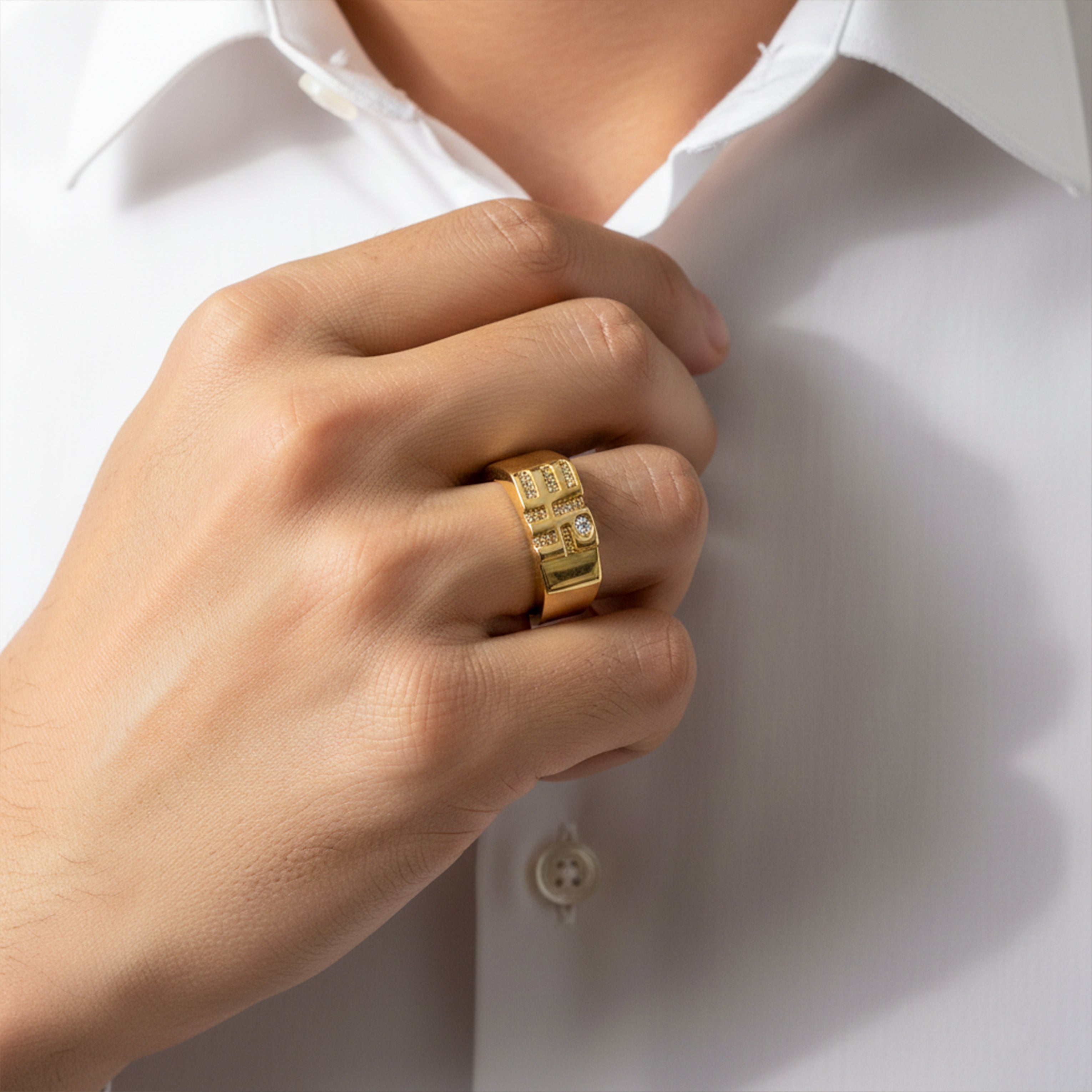 Elite Square Block Ring