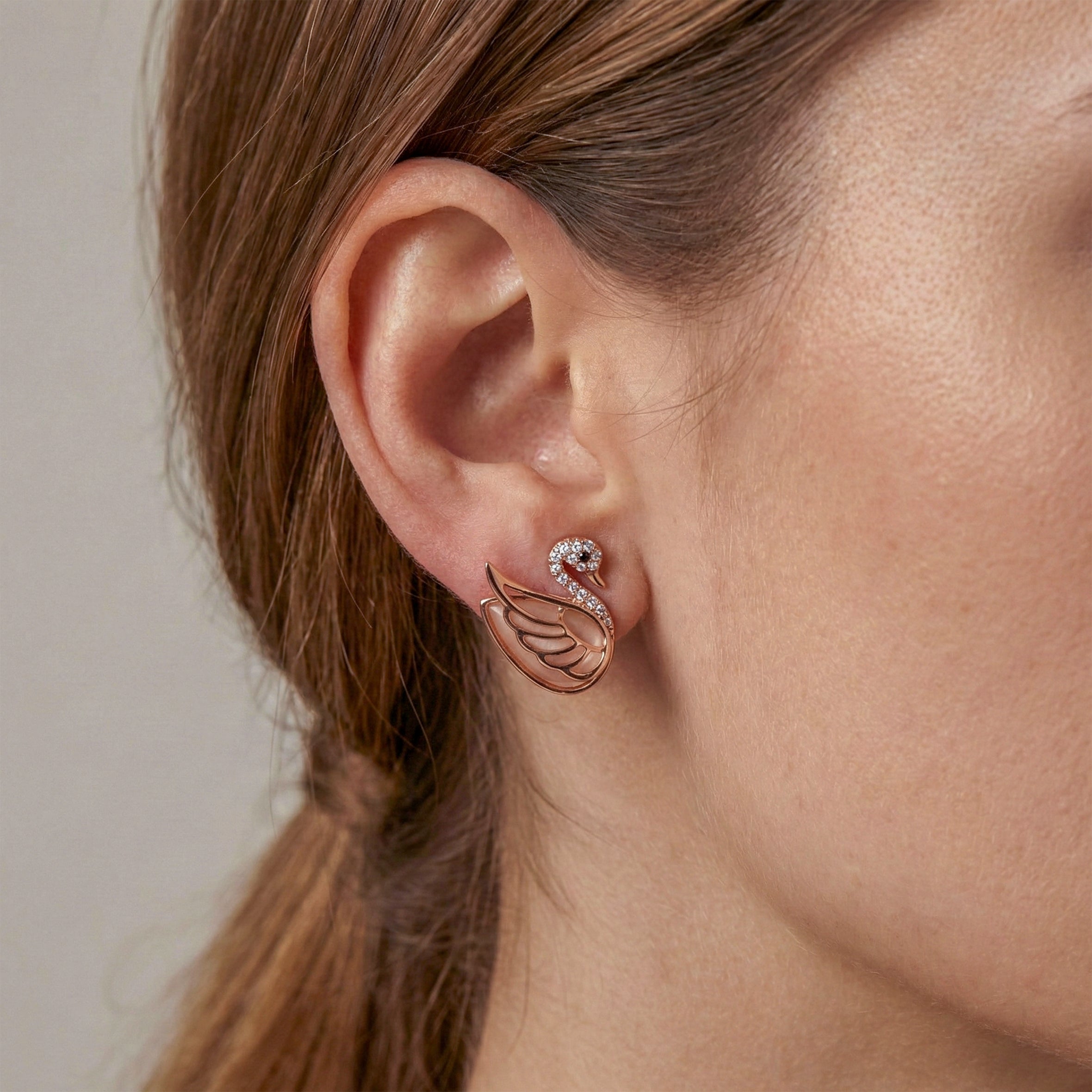 Aurora Grace Swan Earrings