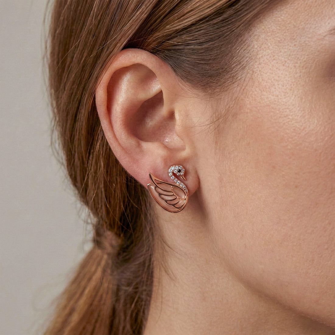 Aurora Grace Swan Earrings