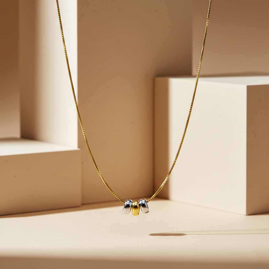 Luxpenny Golden Petal Charm Necklace