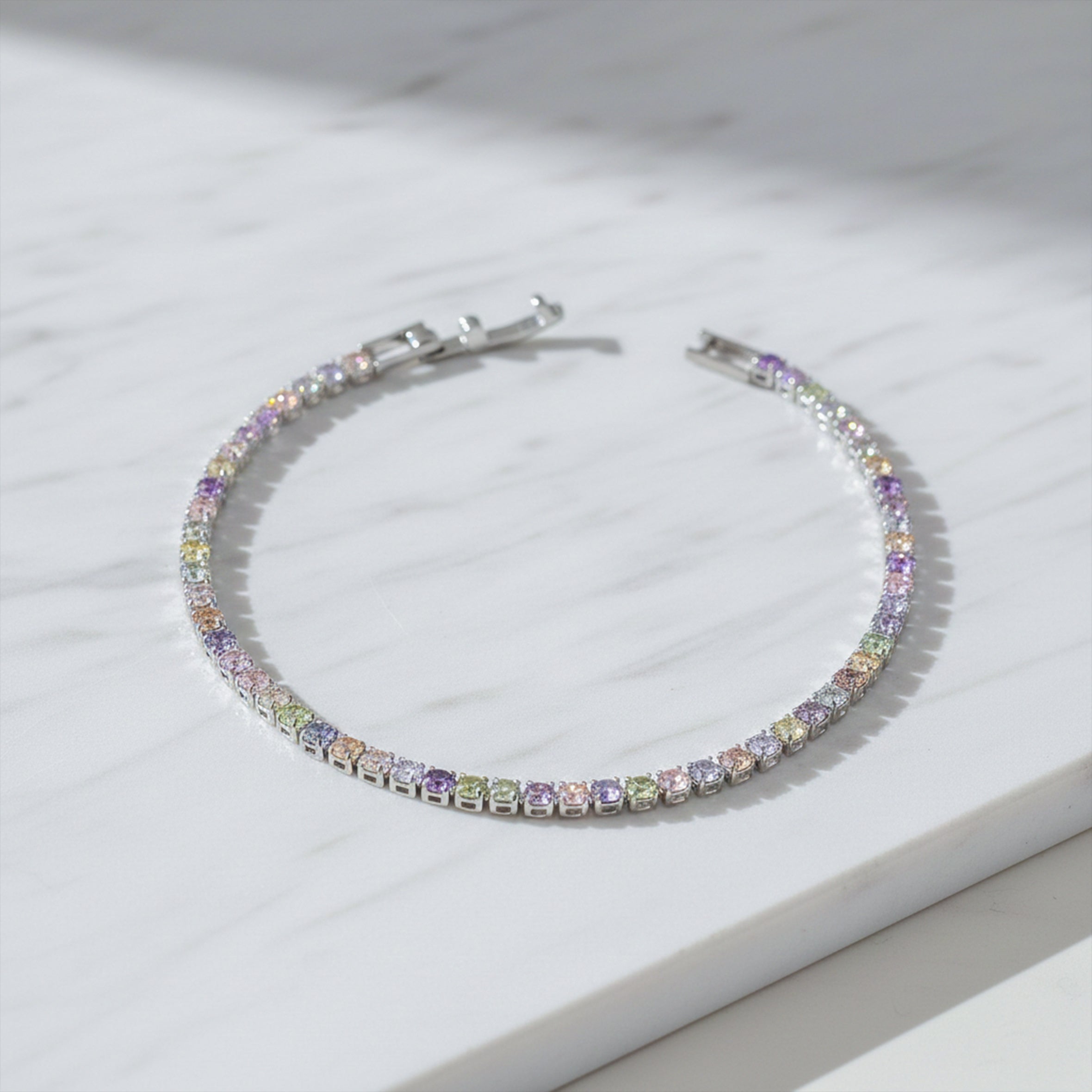 Celestial Prism Tennis Bracelet