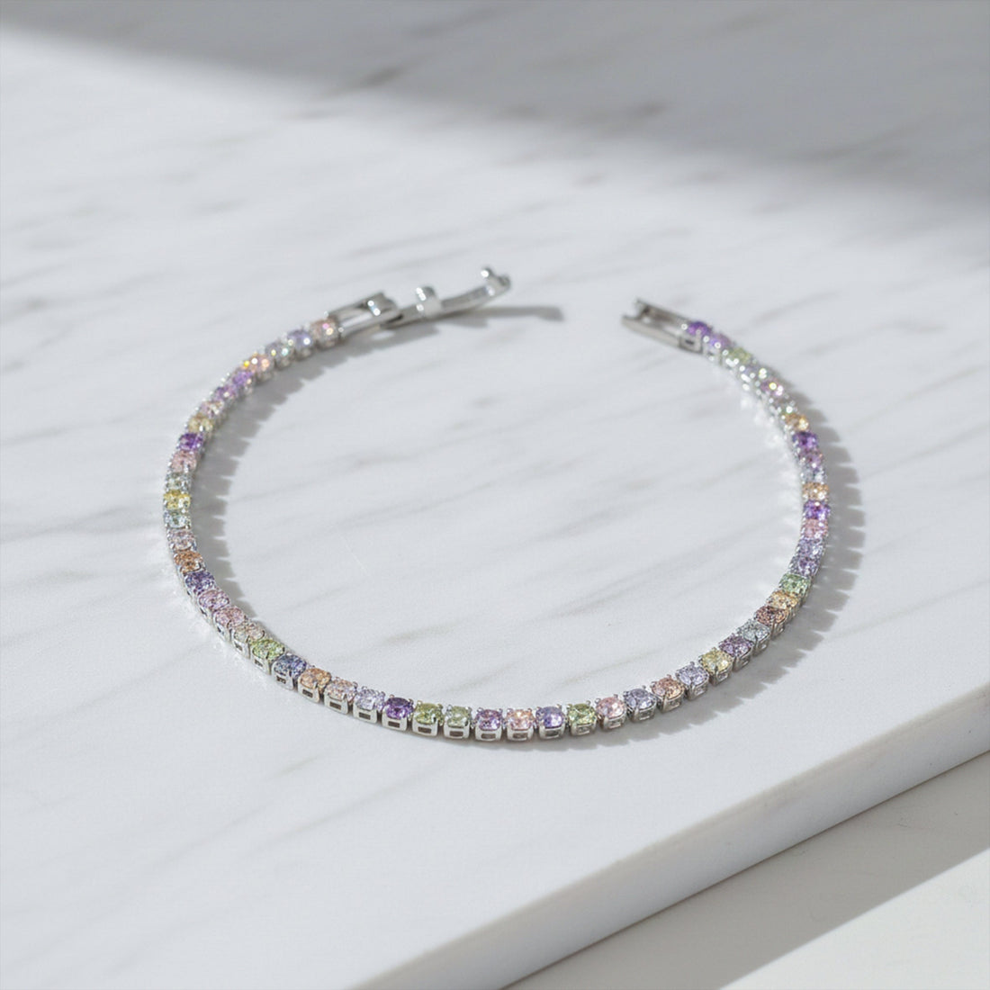 Celestial Prism Tennis Bracelet