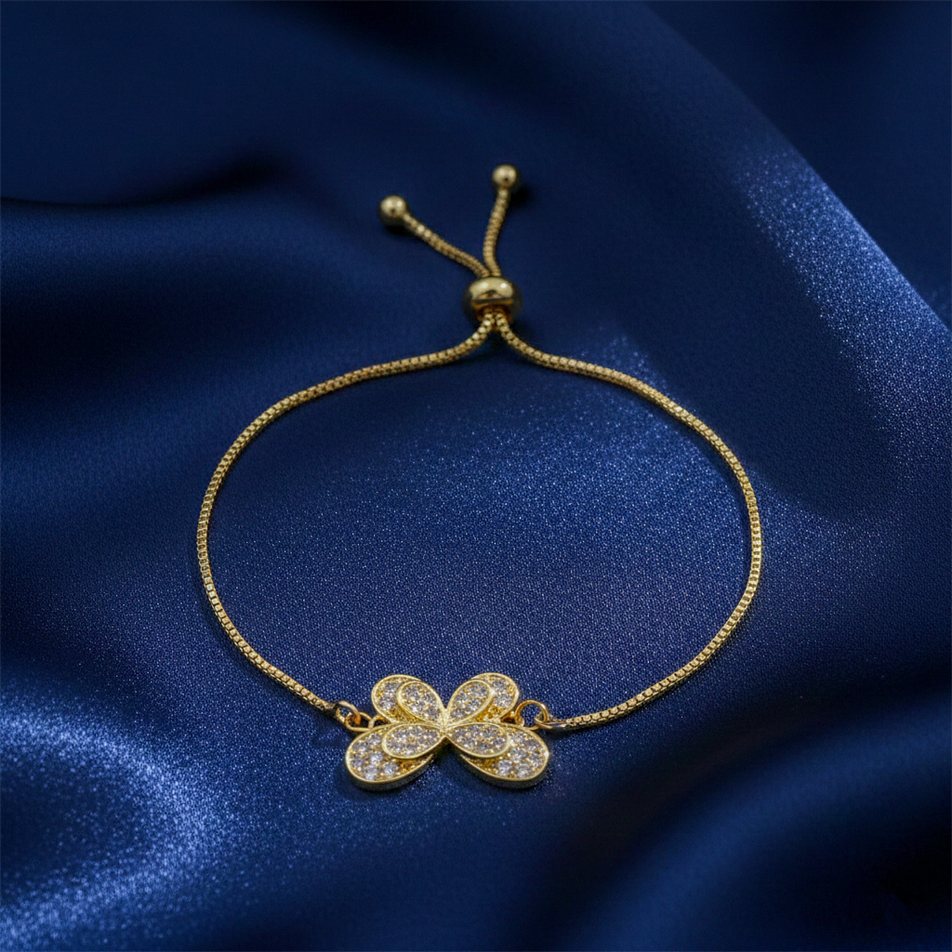 Golden Papillon Elegance Bracelet
