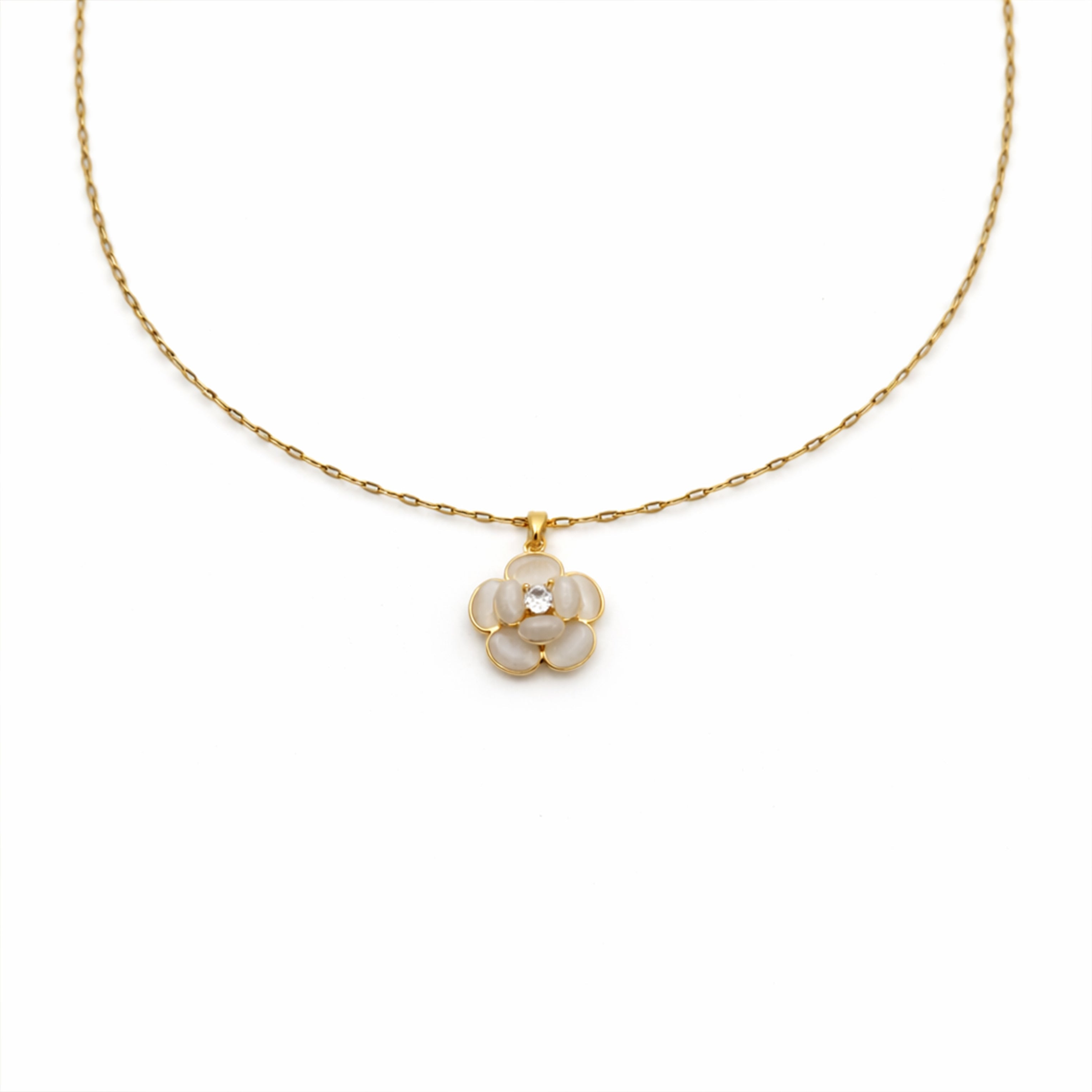 Petite White Blossom Necklace