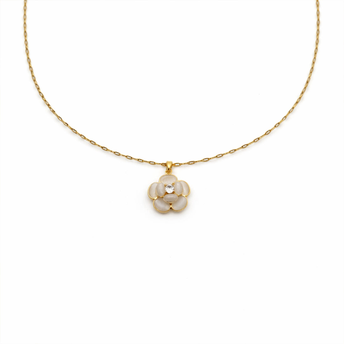 Petite White Blossom Necklace