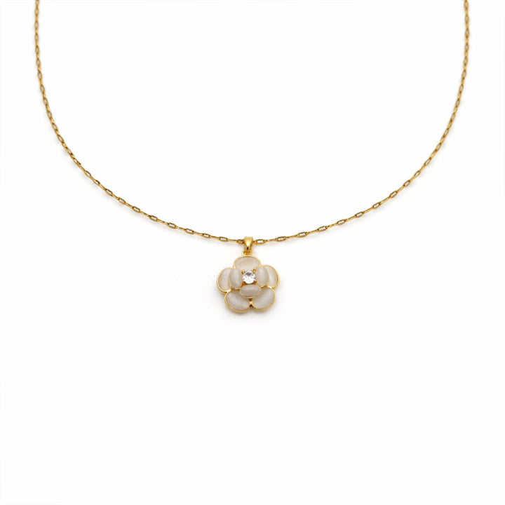 Petite White Blossom Necklace