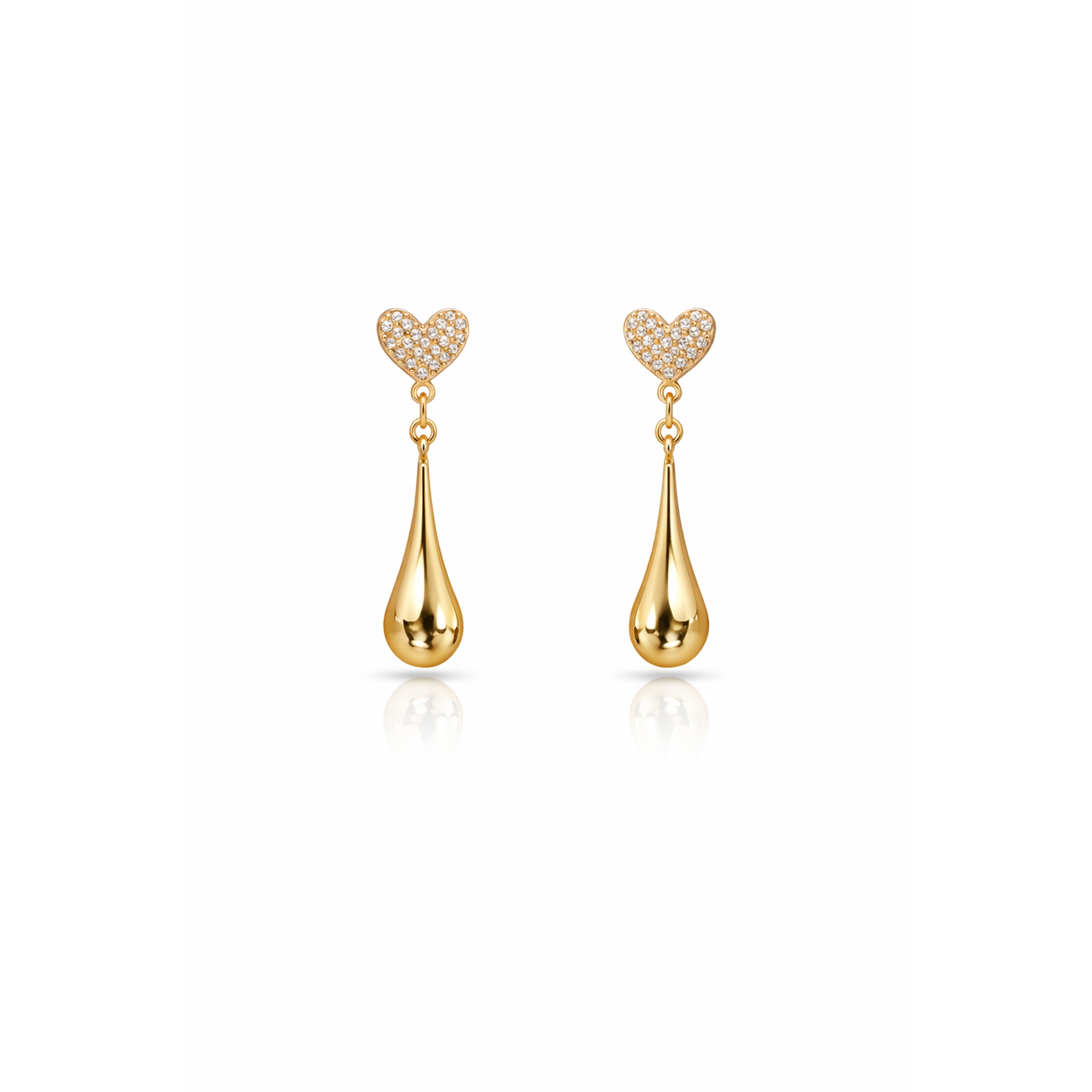 Golden Heart Drip Luxe Earrings