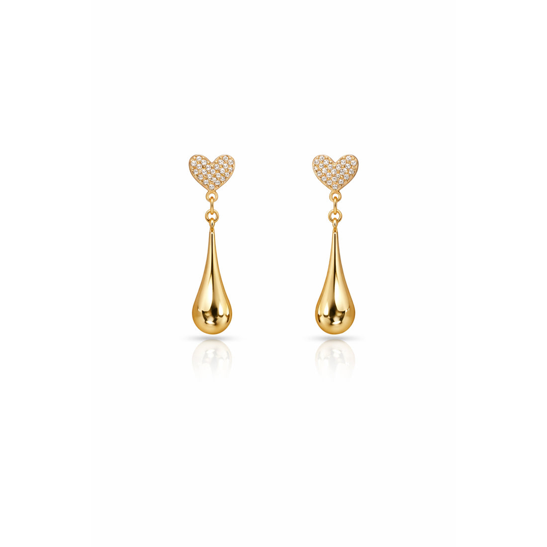 Golden Heart Drip Luxe Earrings